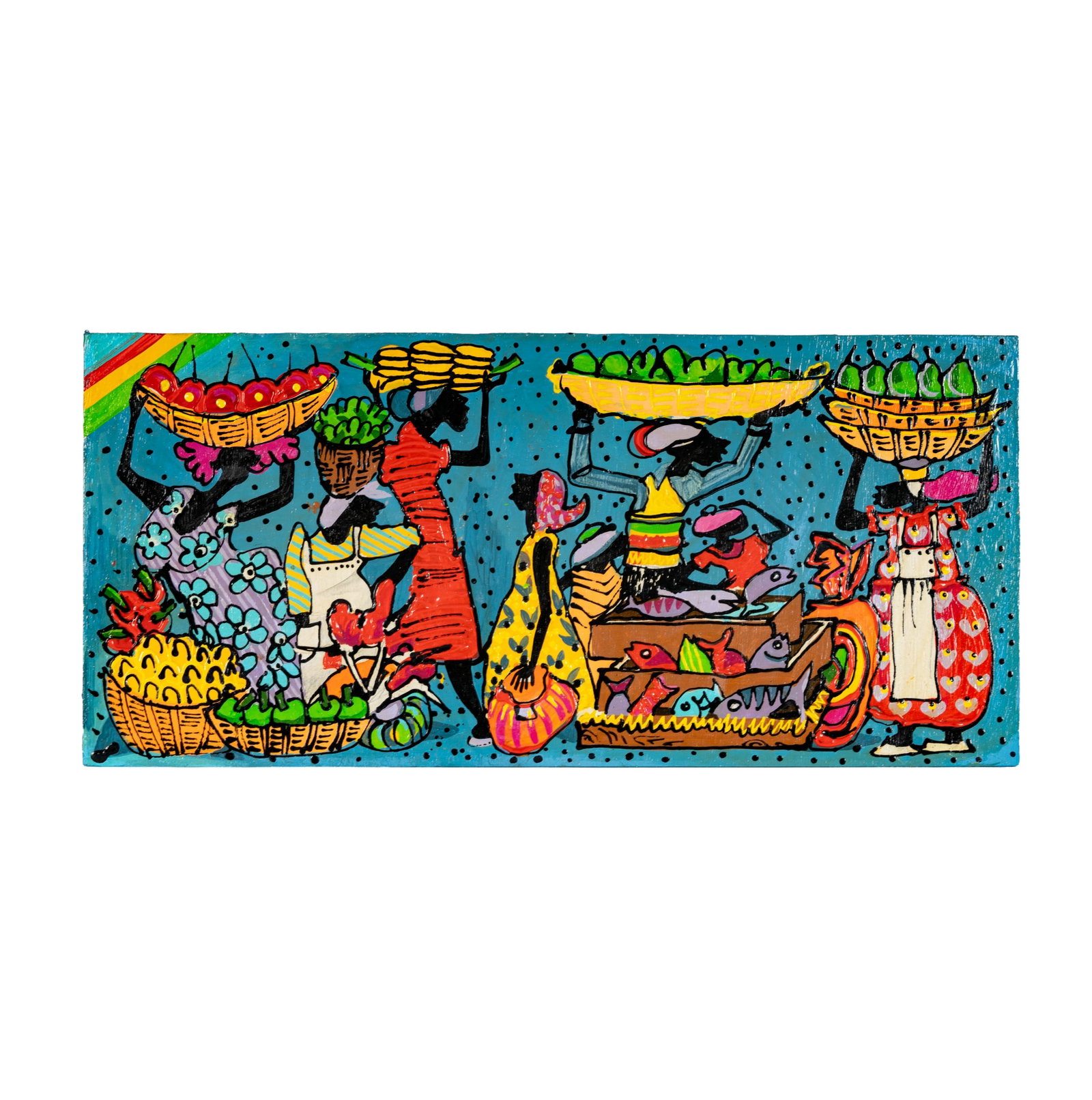 Haitian Market Scene Painting (1 of 8)