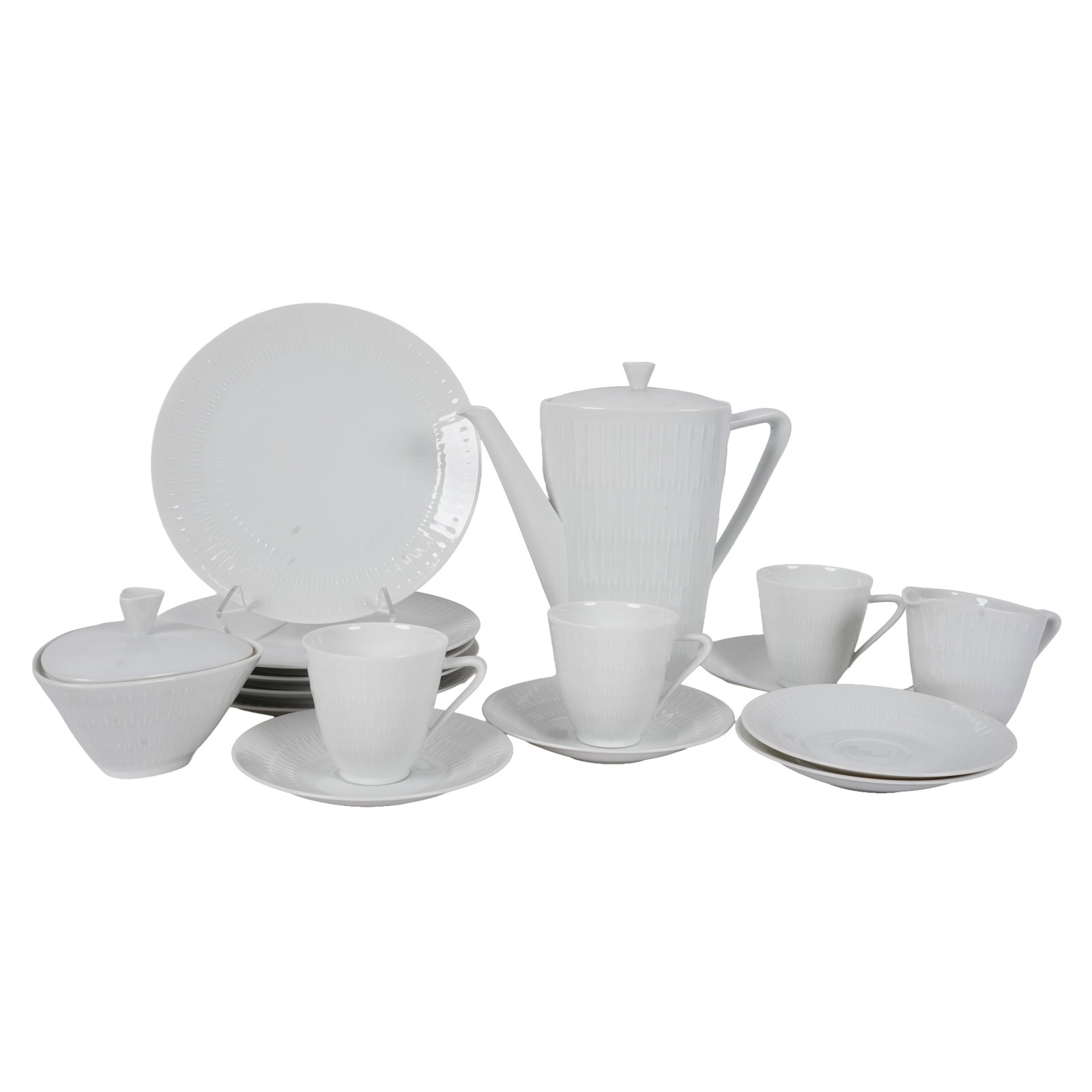 Hutschenreuther Porcelain Coffee Service in the Apart Pattern (1 of 8)