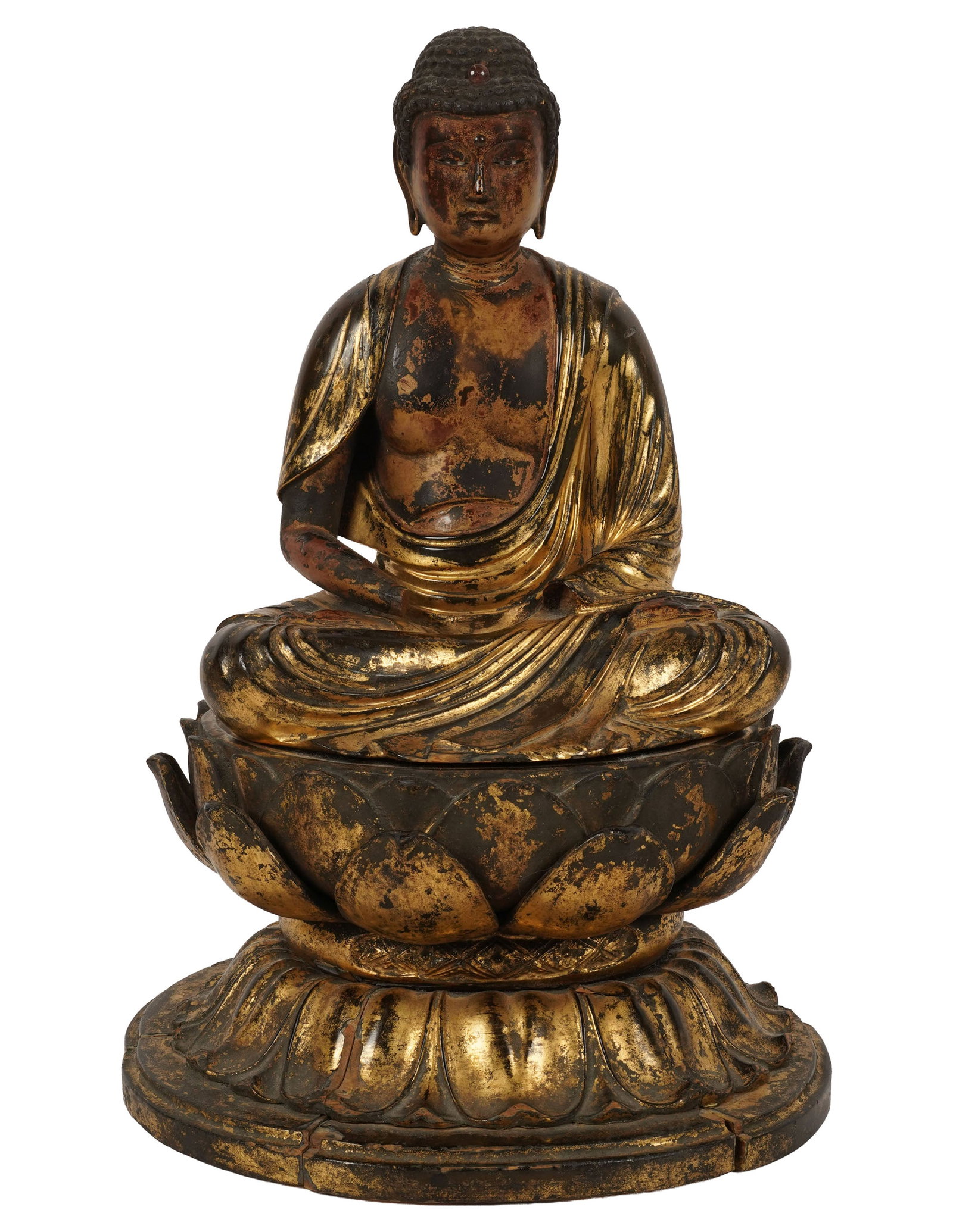 Japanese Carved Giltwood Seated Buddha (1 of 10)