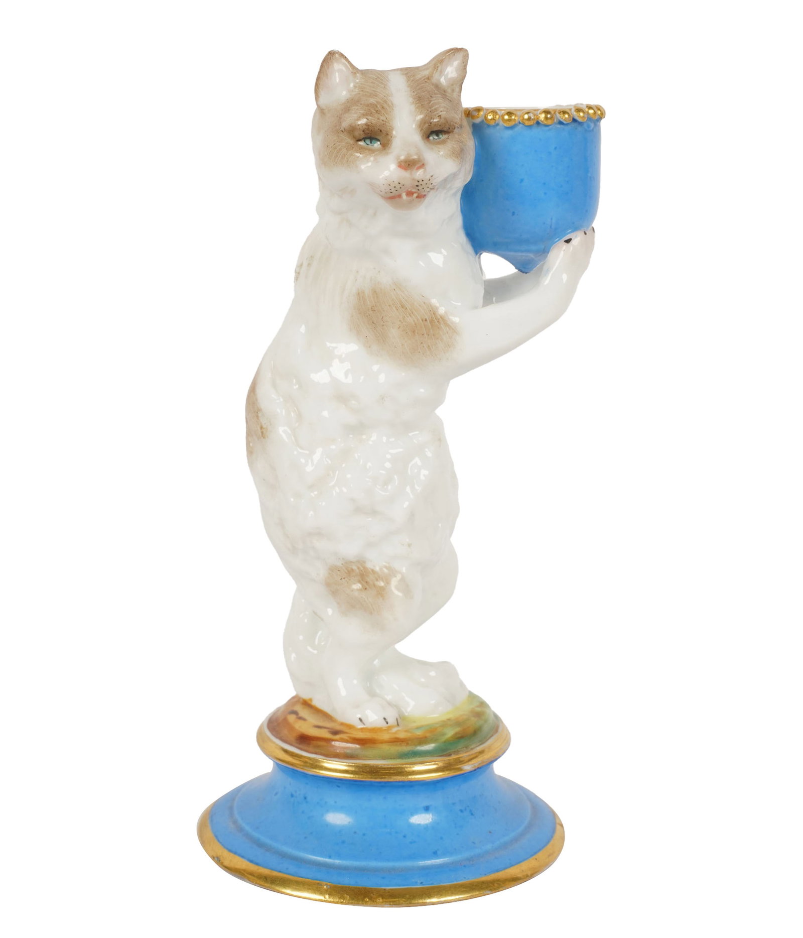 Meissen Porcelain Cat Candlestick (1 of 7)