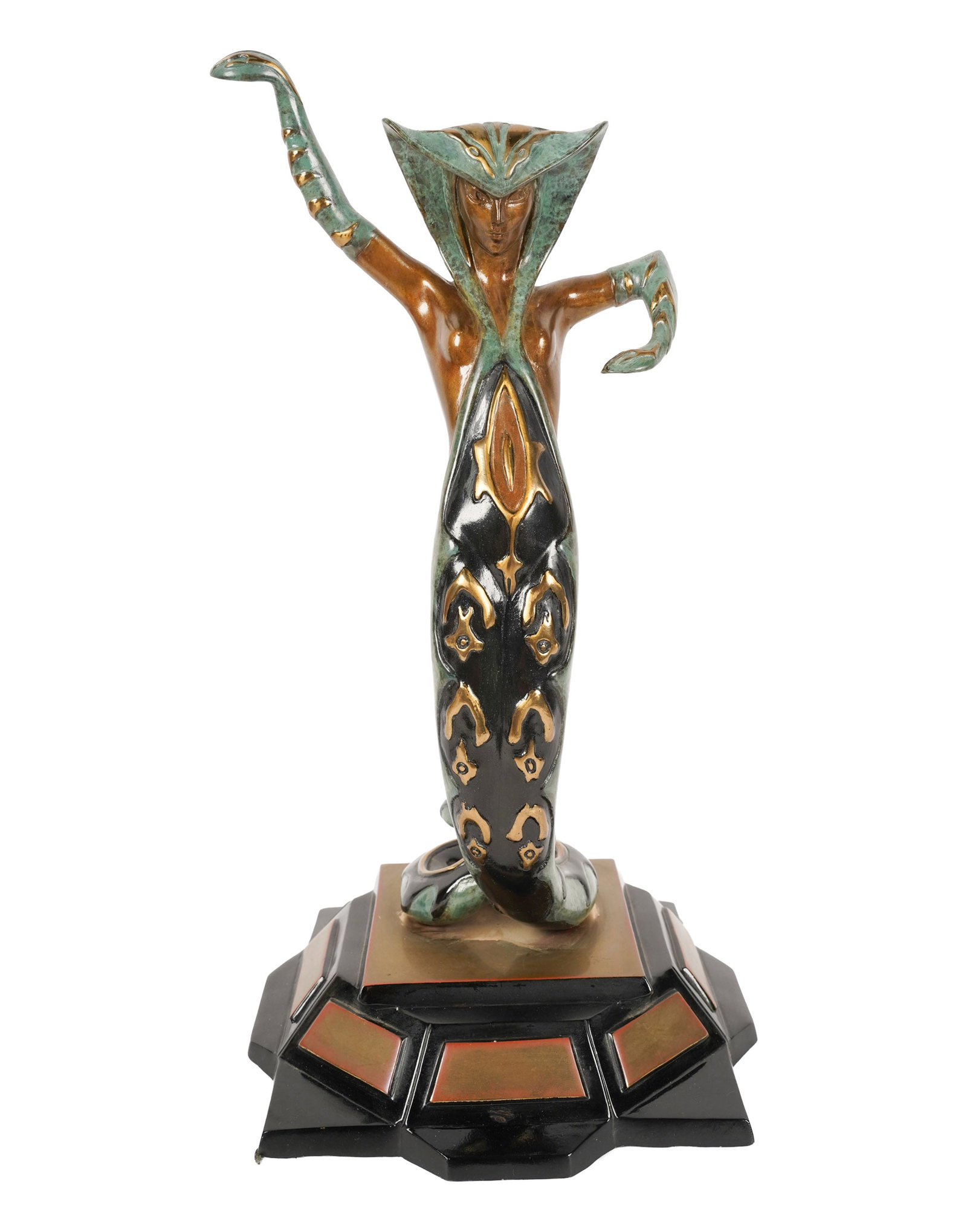 Erte (Romain de Tirtoff, 1892-1990), La Jalousie: bronze, 1980, signed and dated, artist's proof mark H/C, R.K. Productions mark, and Jean-Marie Piquet's foundry mark, 14 1/2 x 8 x 8 1/4 in.