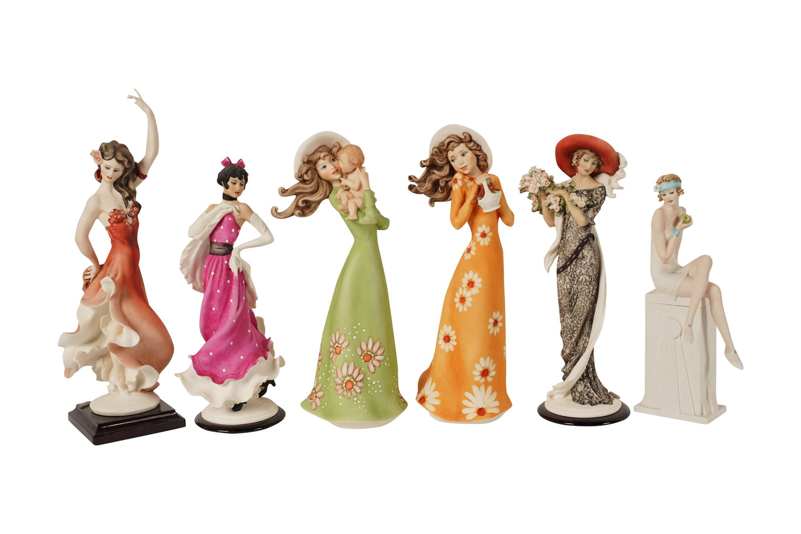 Six Giuseppe Armani Porcelain Figures of Woman (1 of 19)
