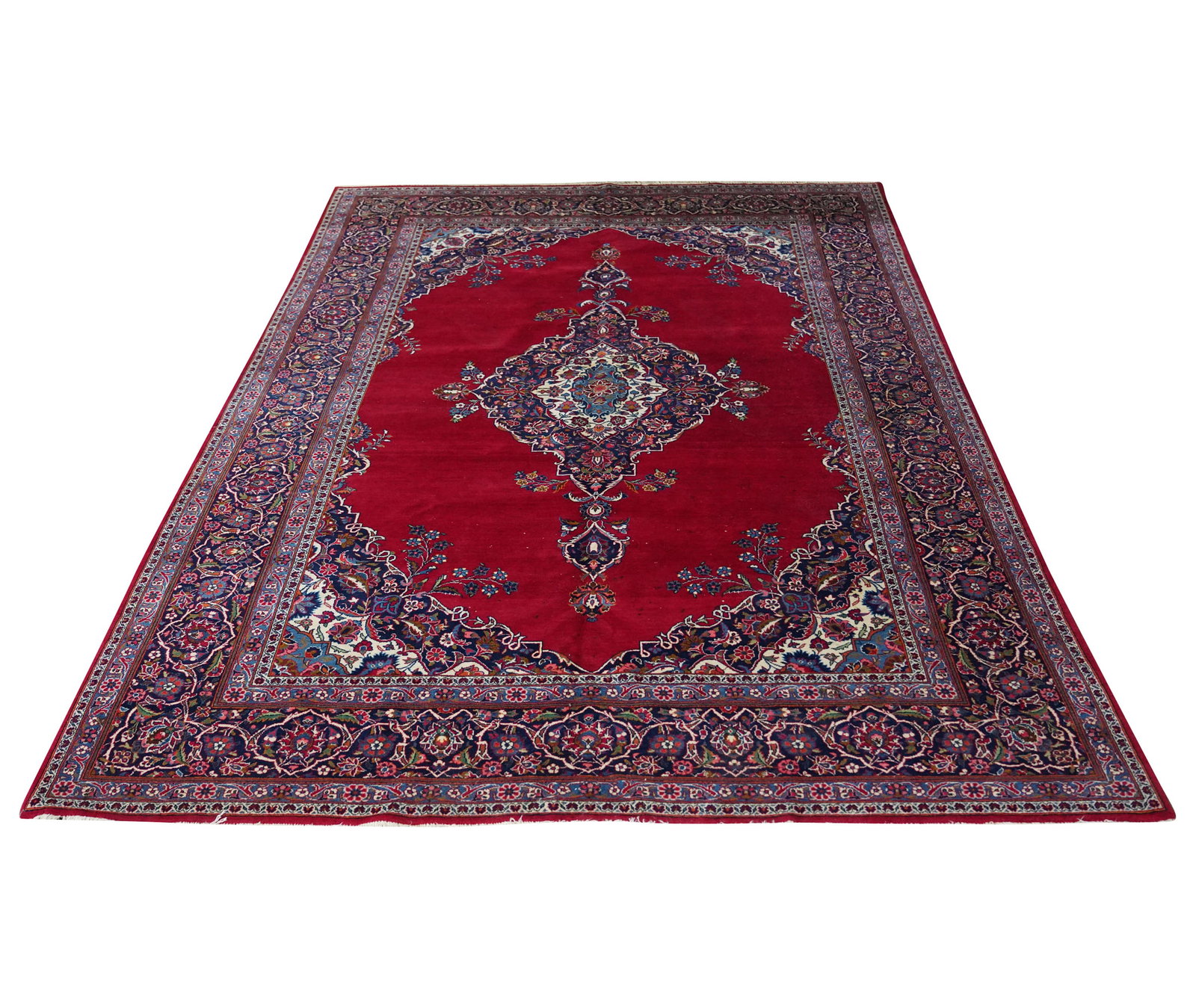 Kashan Red Rug 12' x 9': 12' x 9'