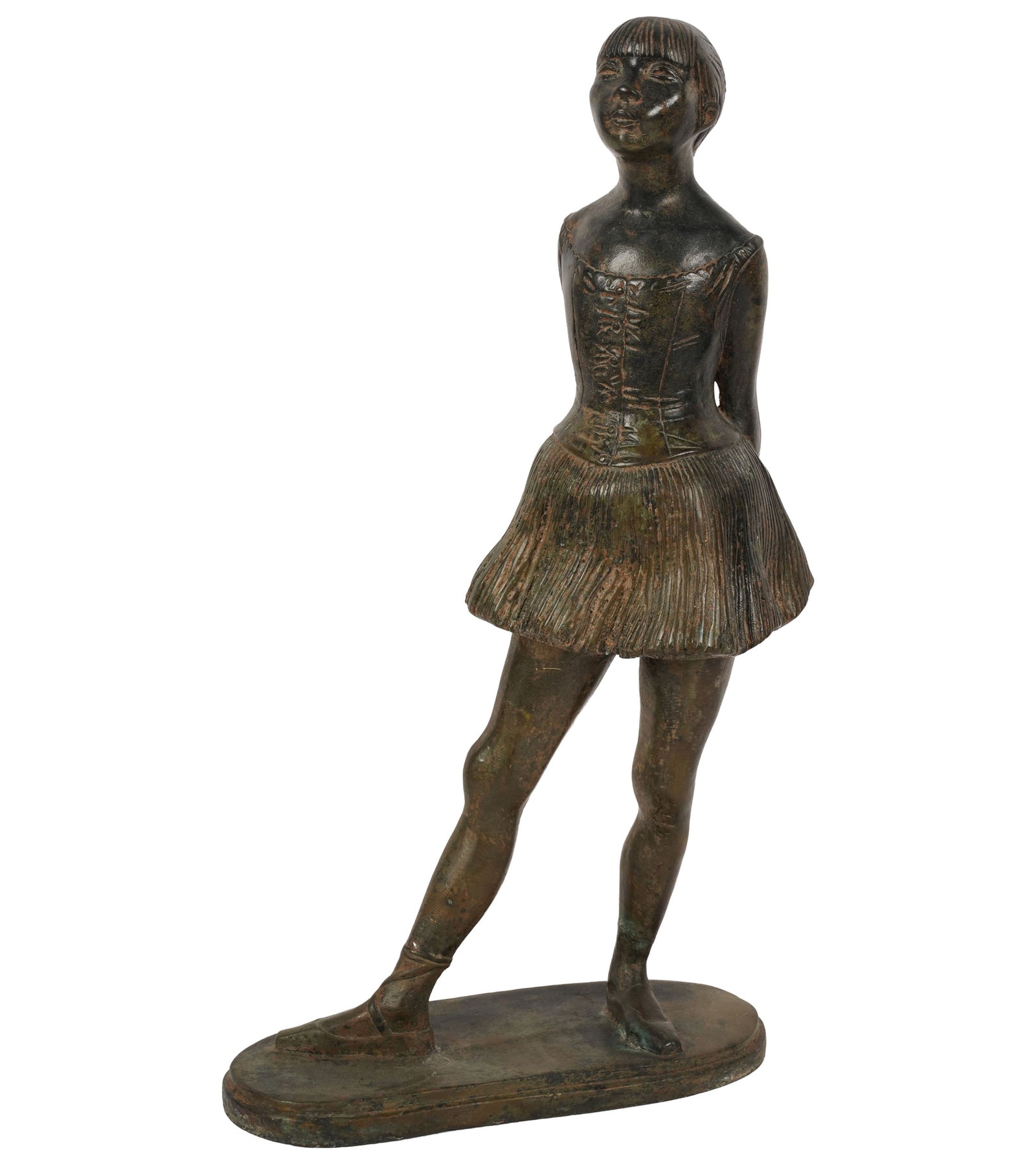 Bronze Figure of a Ballerina: unmarked, 17 x 9 x 3 3/4 in.