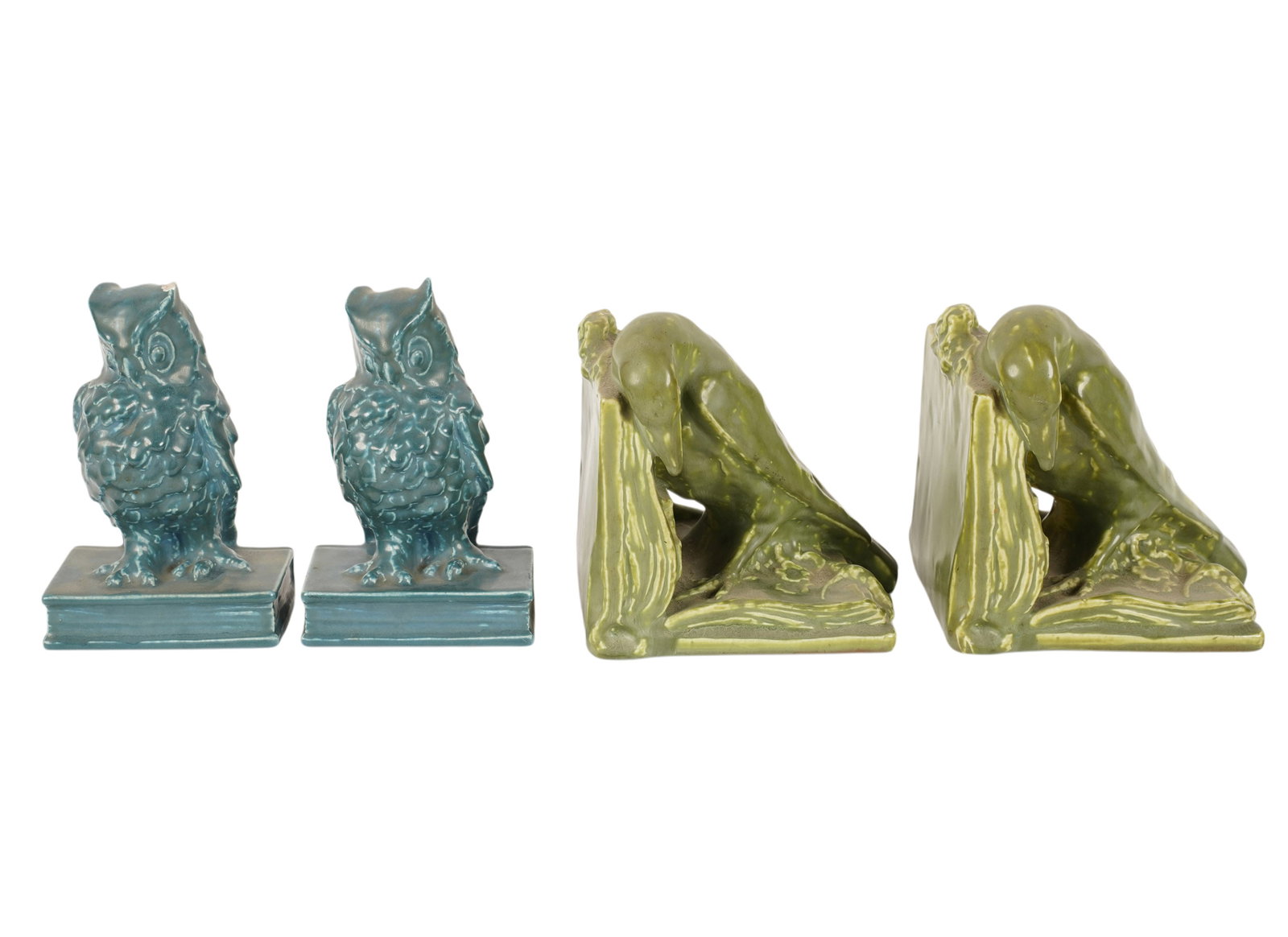 Two Pairs of Rookwood Bookends (1 of 9)