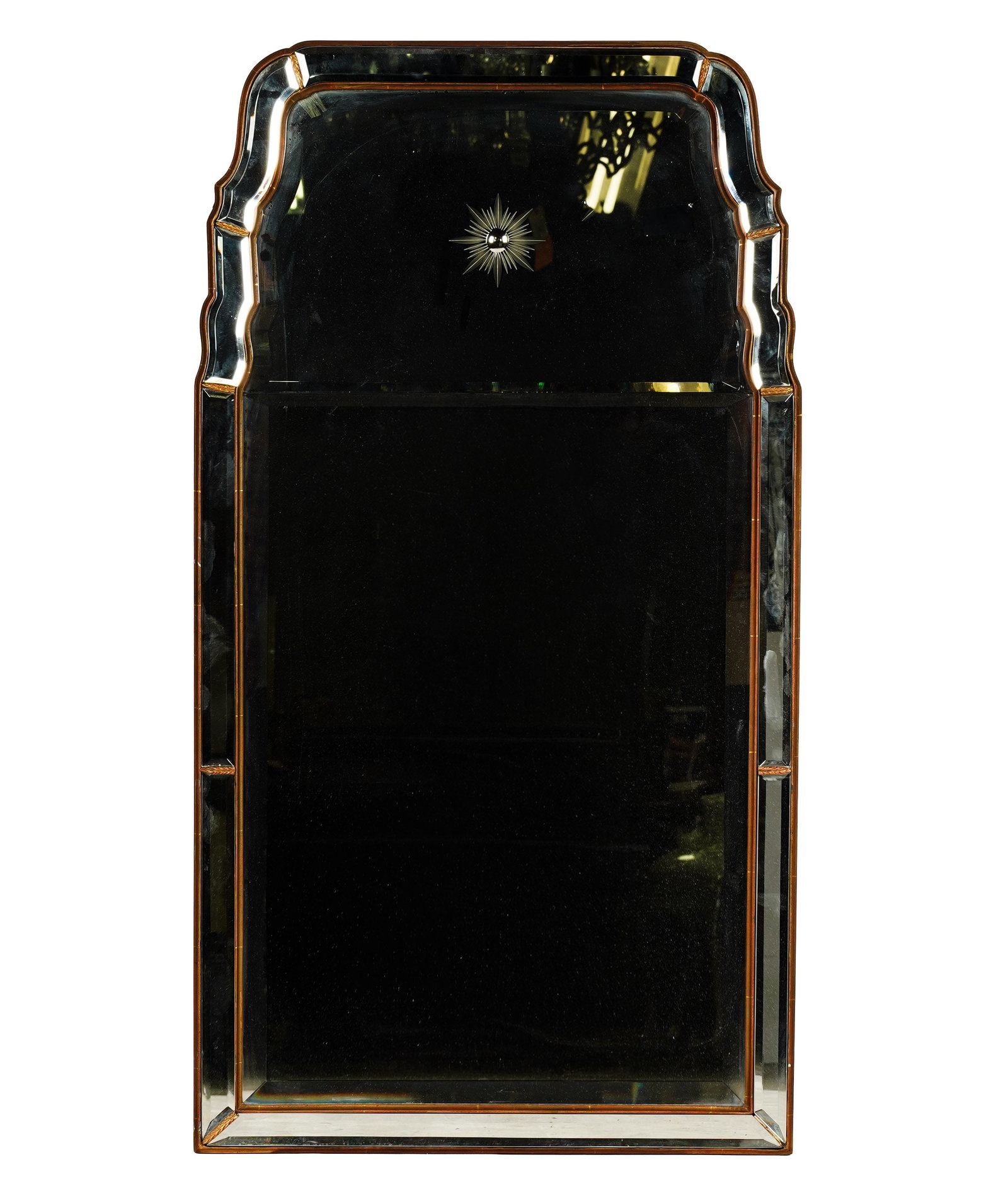 Gilt Frame Etched Mirror: 50 x 27