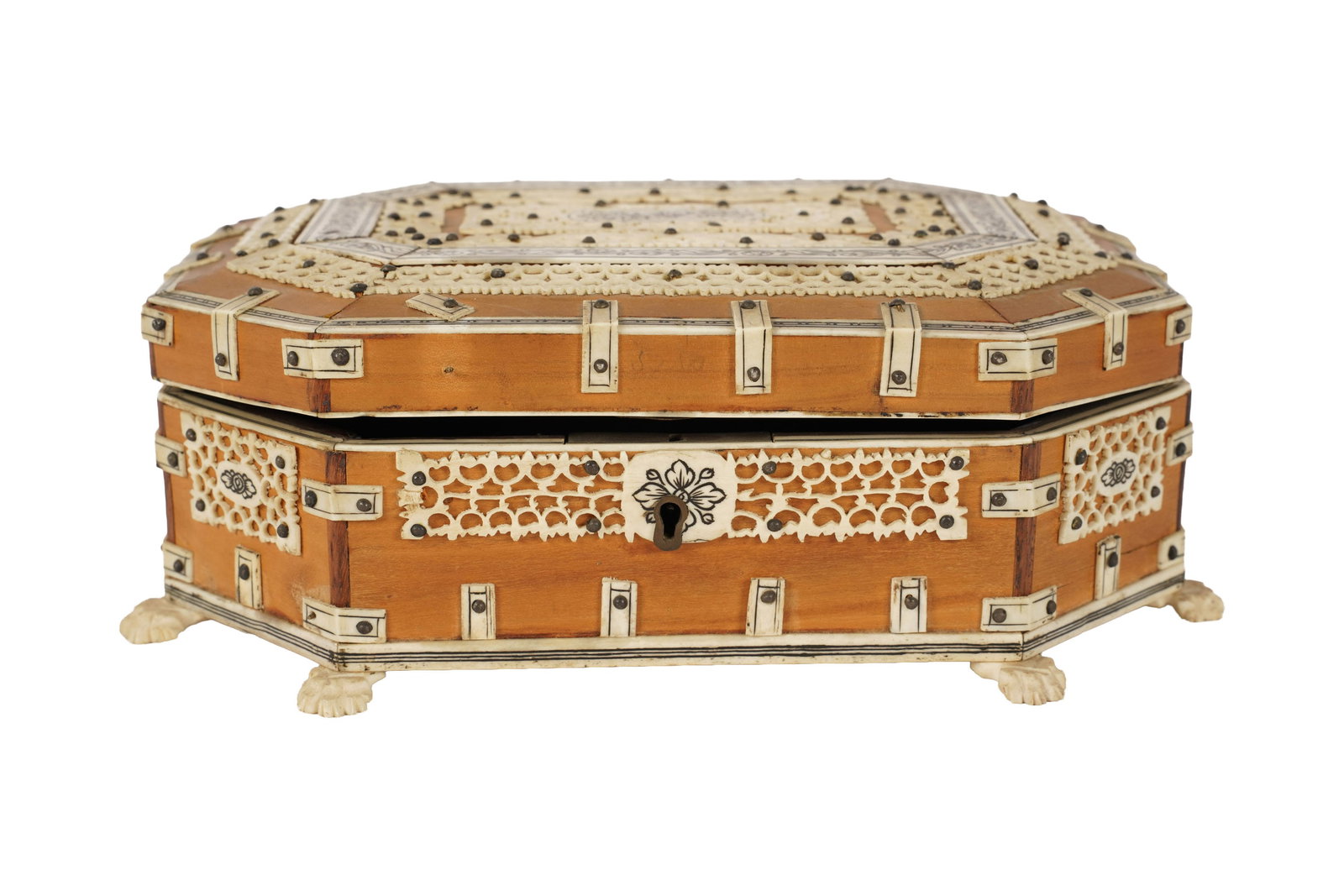 Indian Sandalwood and Bone Mounted Table Box (1 of 8)