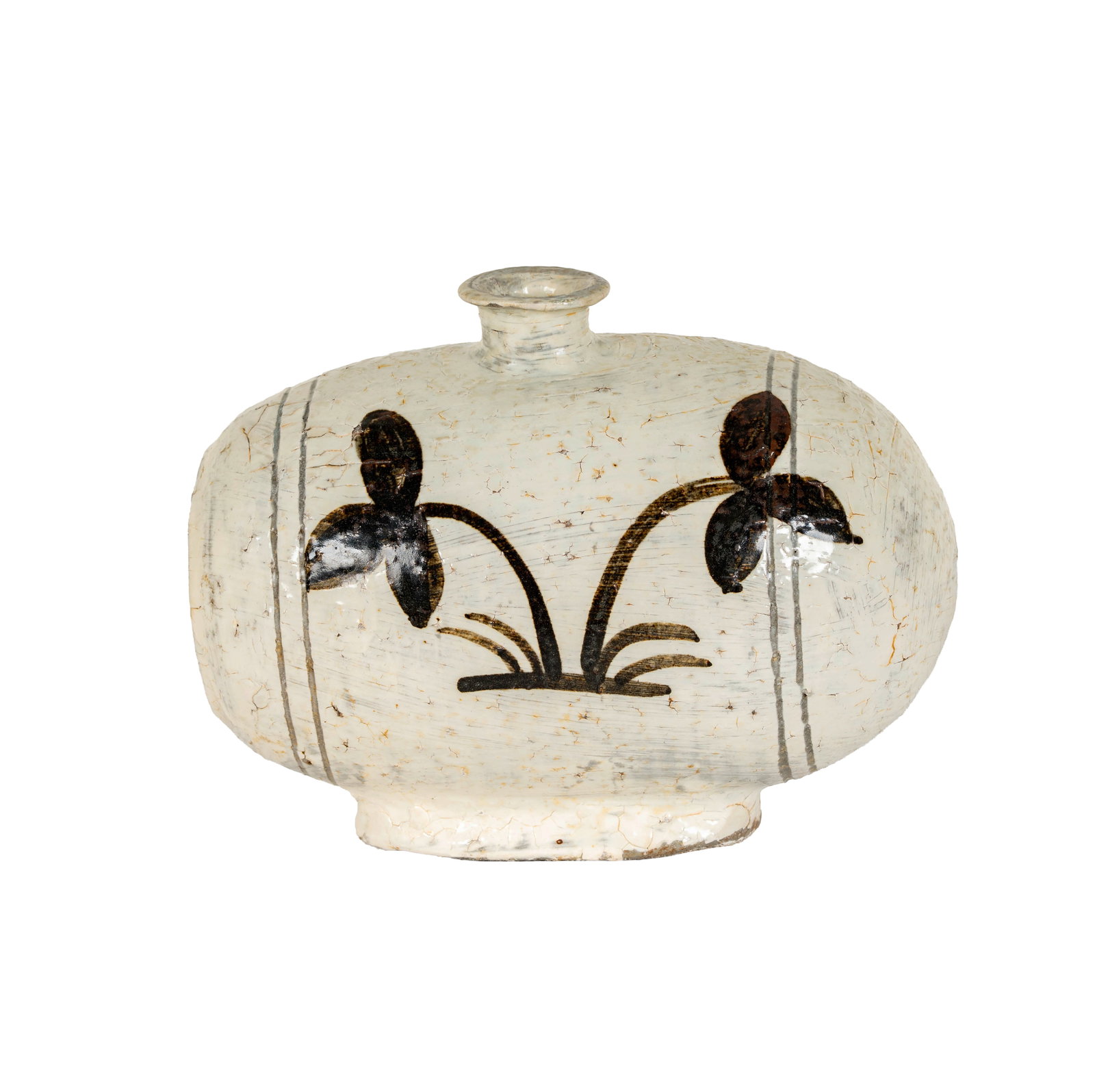 Korean Pottery Vase with Floral Design (1 of 8)
