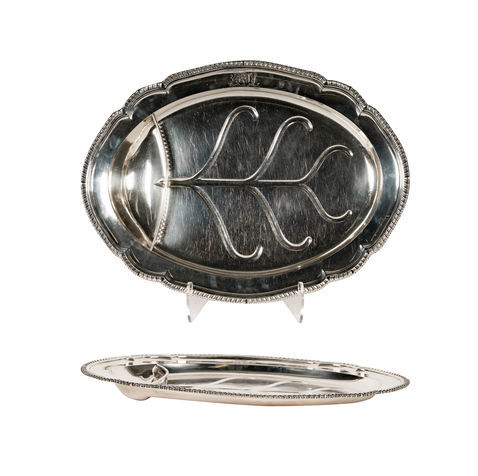 A Paul Storr Silver Oval Meat Platter: mark of Paul Storr, London, 1824, 24 x 18 in., approximately 3,991 grams private collection, Montecito, CA