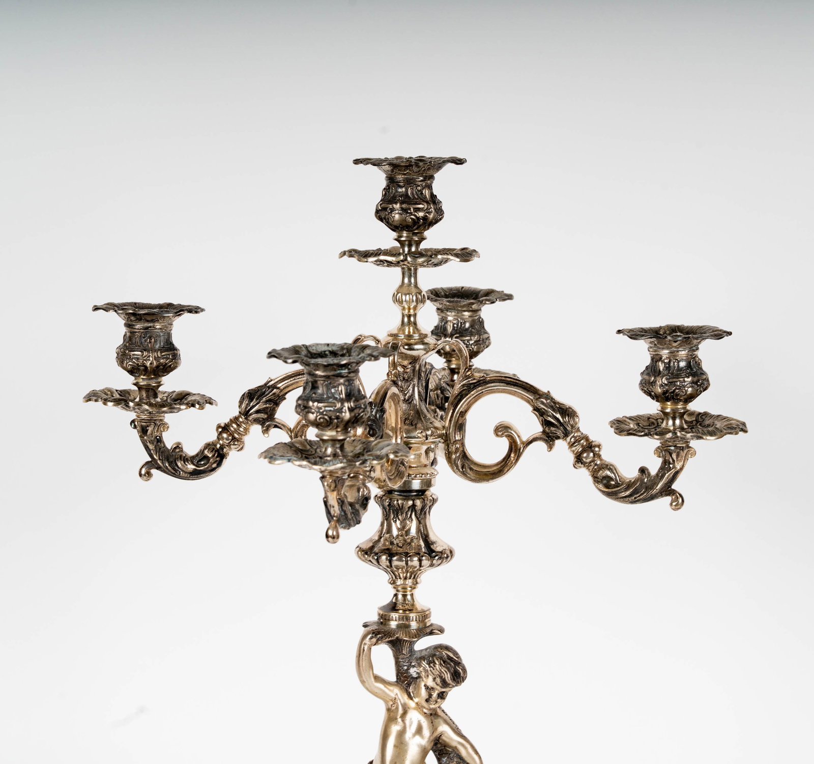 A .900 Silver Figural Candelabrum - 2