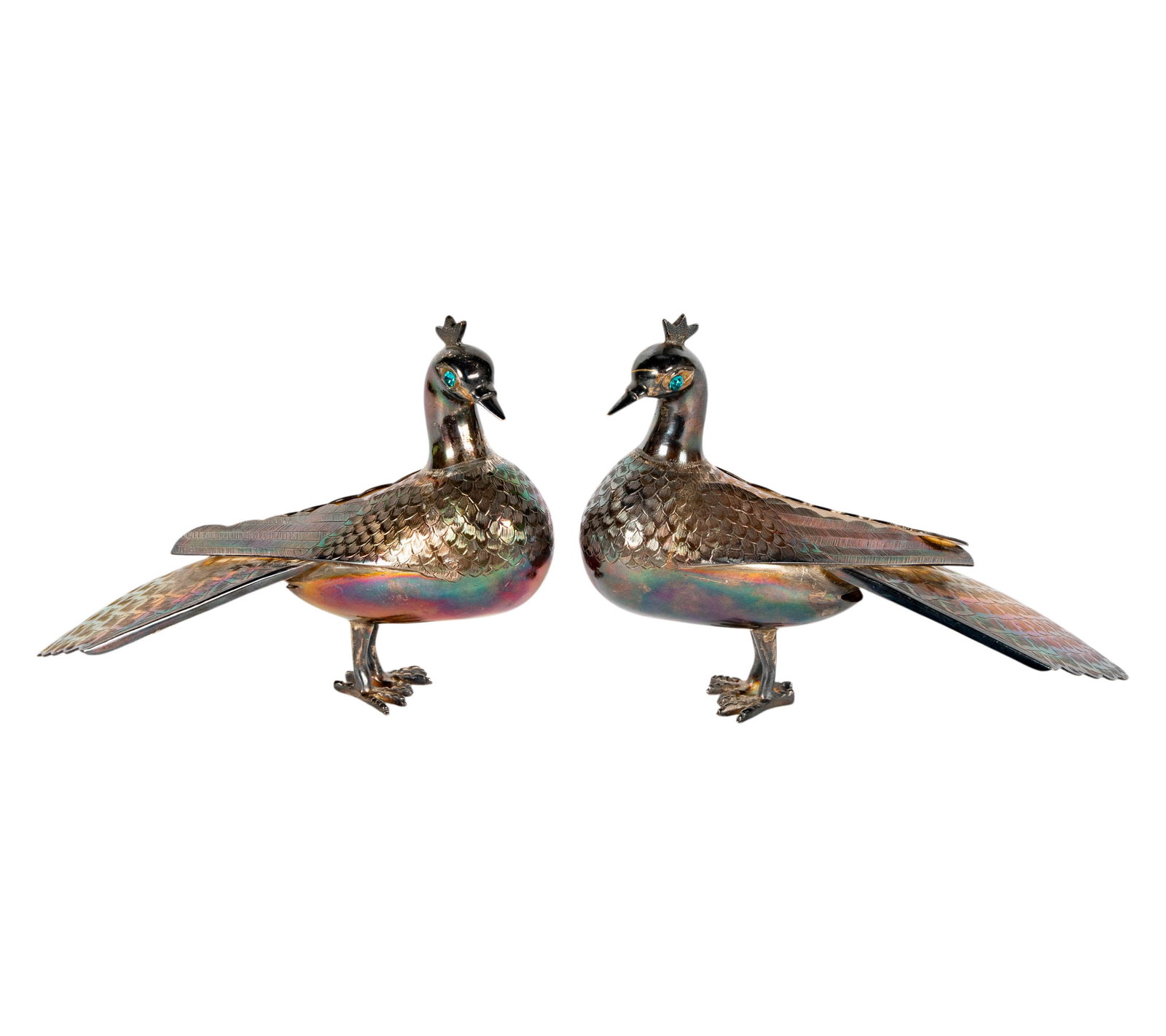 A Pair of Persian Sterling Bird Figures (1 of 14)