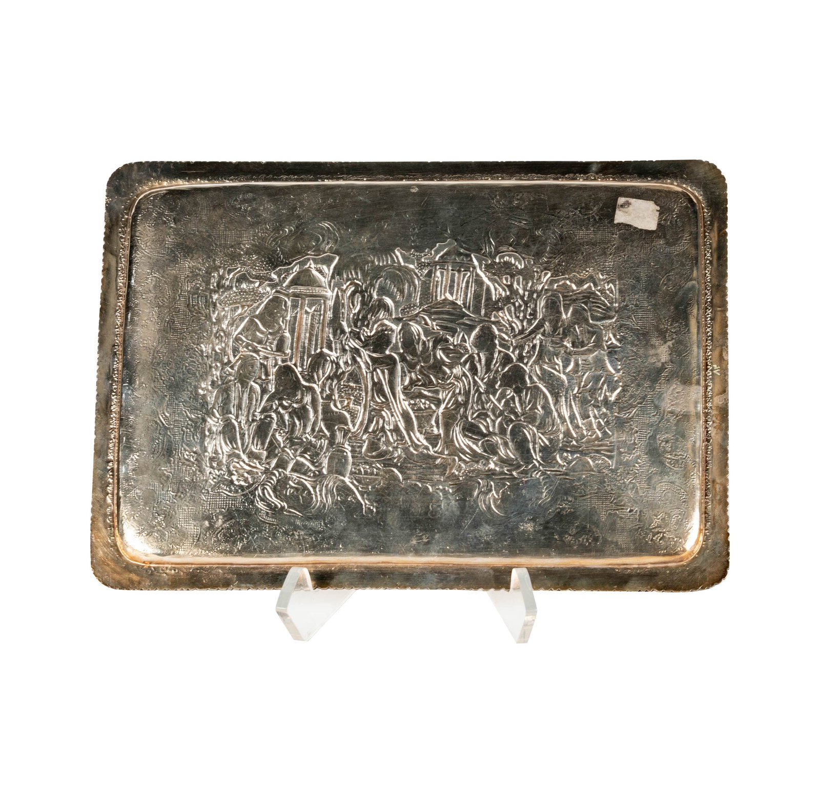 A Persian 84-Standard Silver Rectangular Card Tray - 7