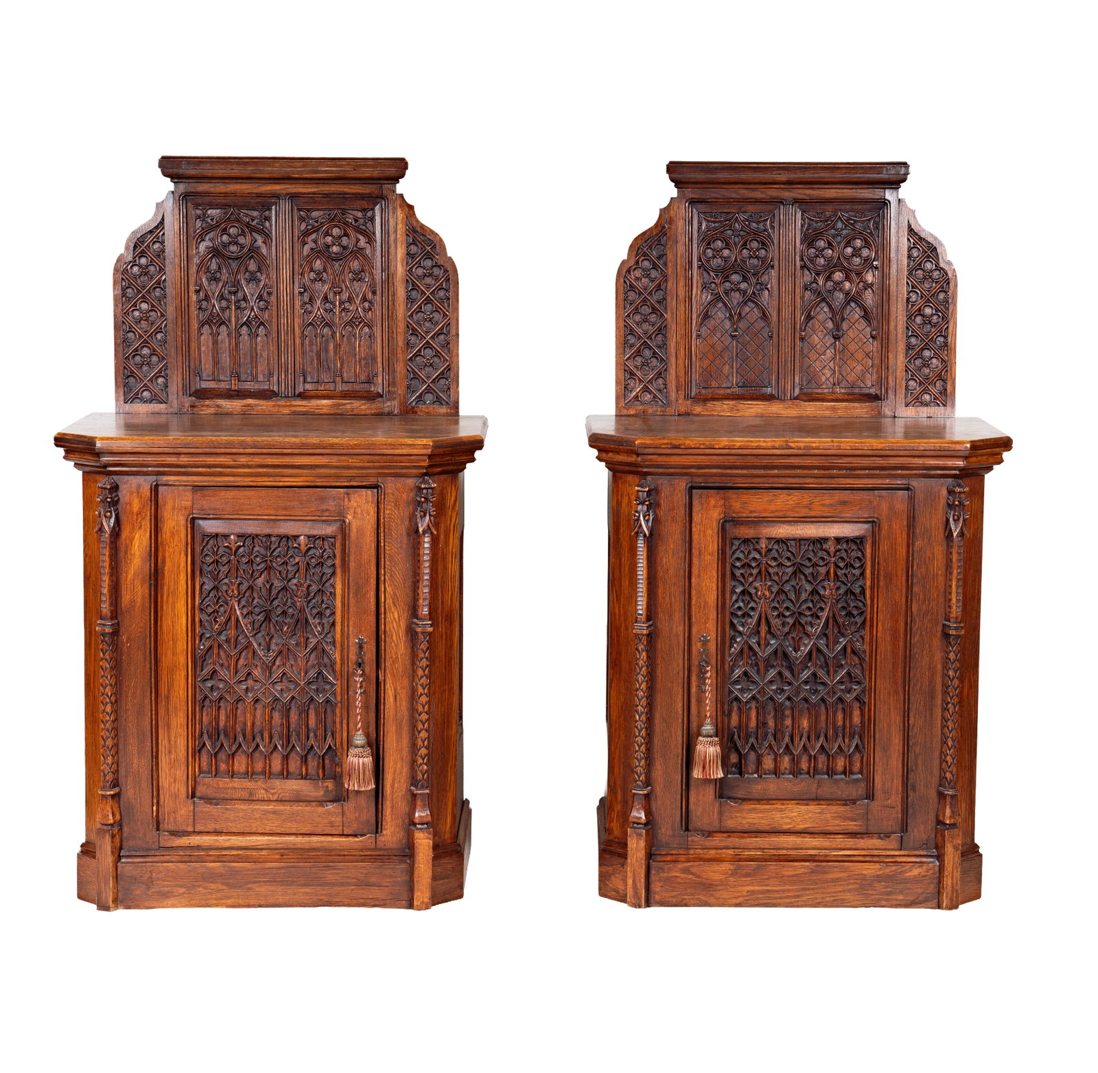 A Pair of Large Gothic Side Cabinets (1 of 19)