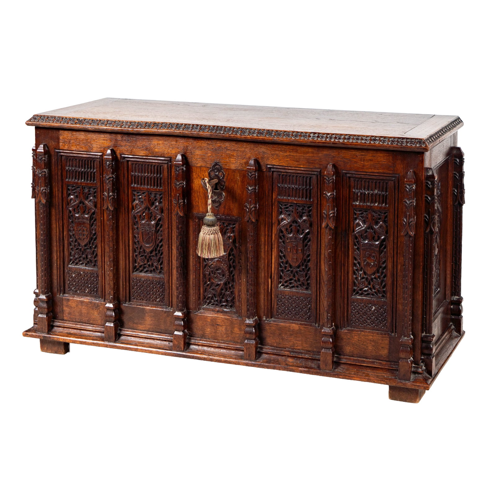 A Gothic Carved Wood Trunk (1 of 9)
