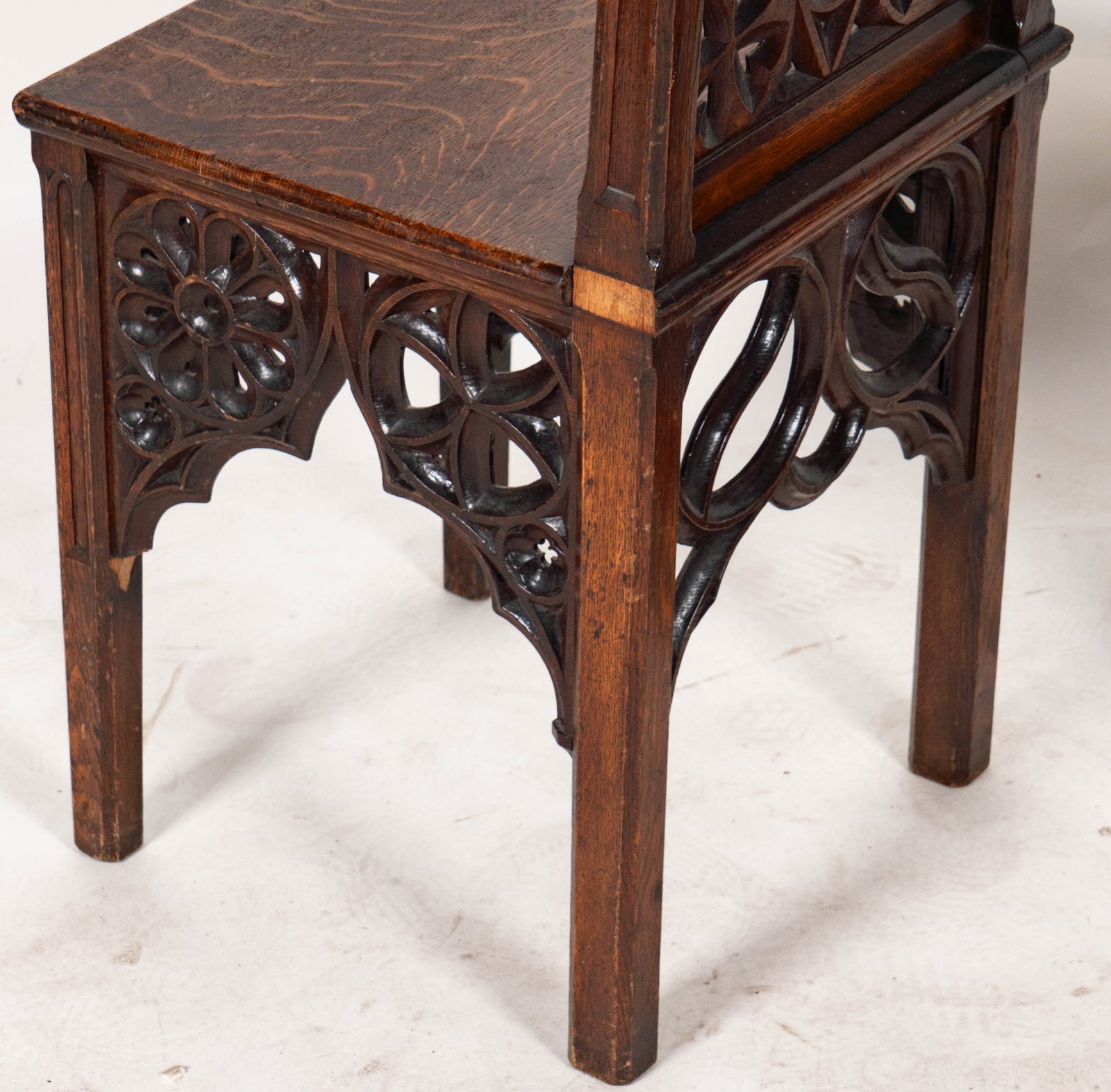 Two Assorted Gothic Hall Chairs - 10