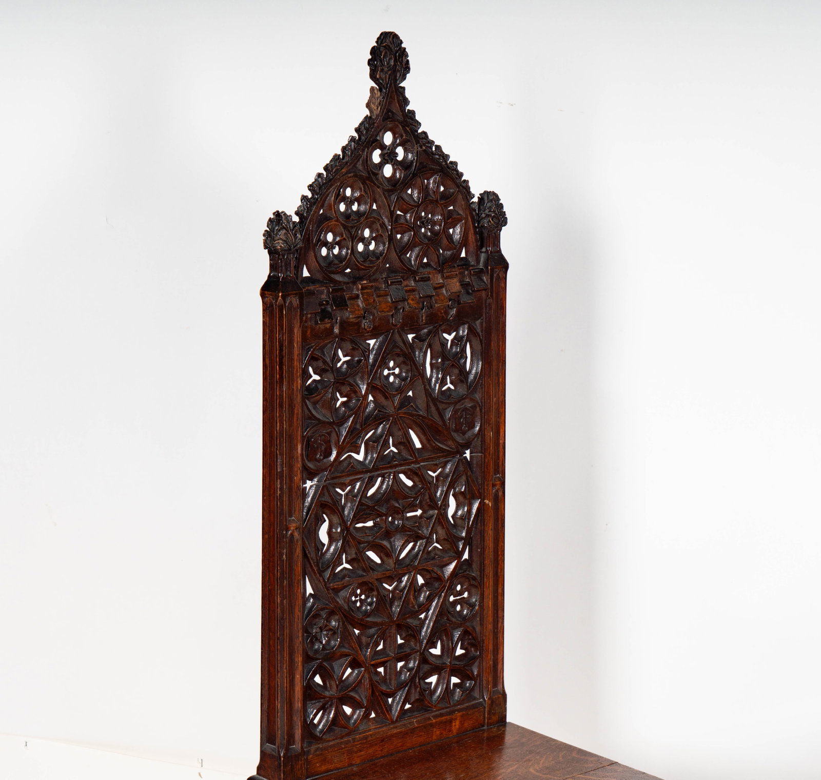 Two Assorted Gothic Hall Chairs - 2