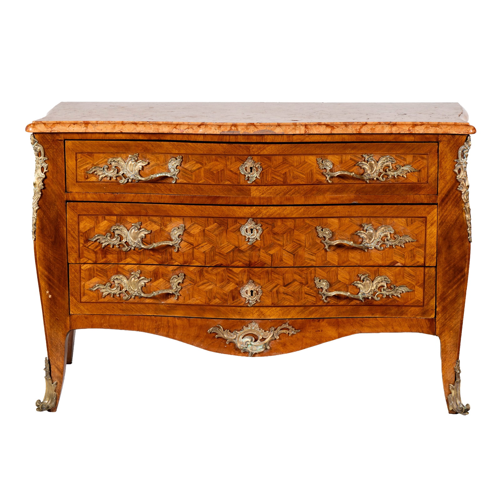 A French Louis XV-Style Parquetry Commode (1 of 15)