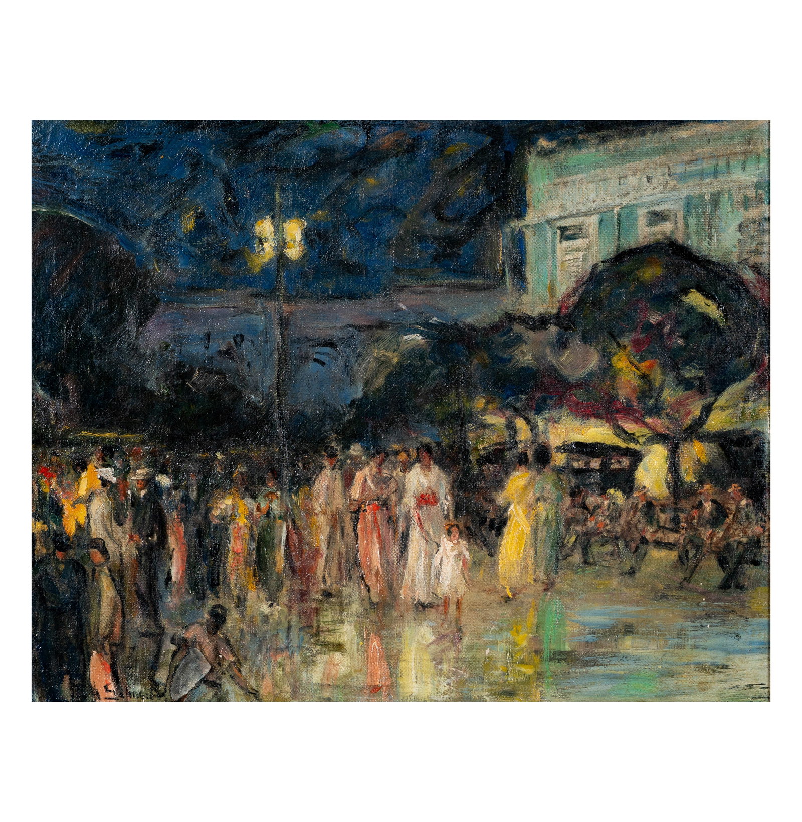 Otto Schneider ( 1865-1950), Street Scene: oil on canvas board, signed lower left, board: 17 x 21 in., frame: 23 1/2 x 27 1/2 in.