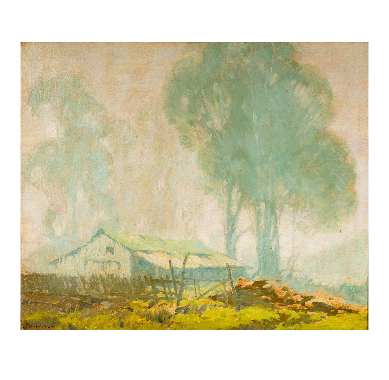 Samuel Hyde Harris (1889-1977): Landscape with Barn (1 of 8)