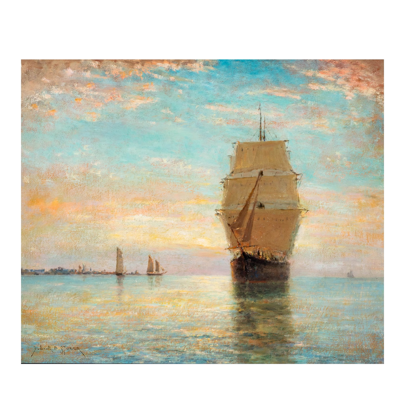 Dedrick Brandes Stuber (1878-1954), Last Port - San Francisco: oil on canvas board, circa 1940, signed lower left, 20 x 24 in., frame: 31 x 34 in.