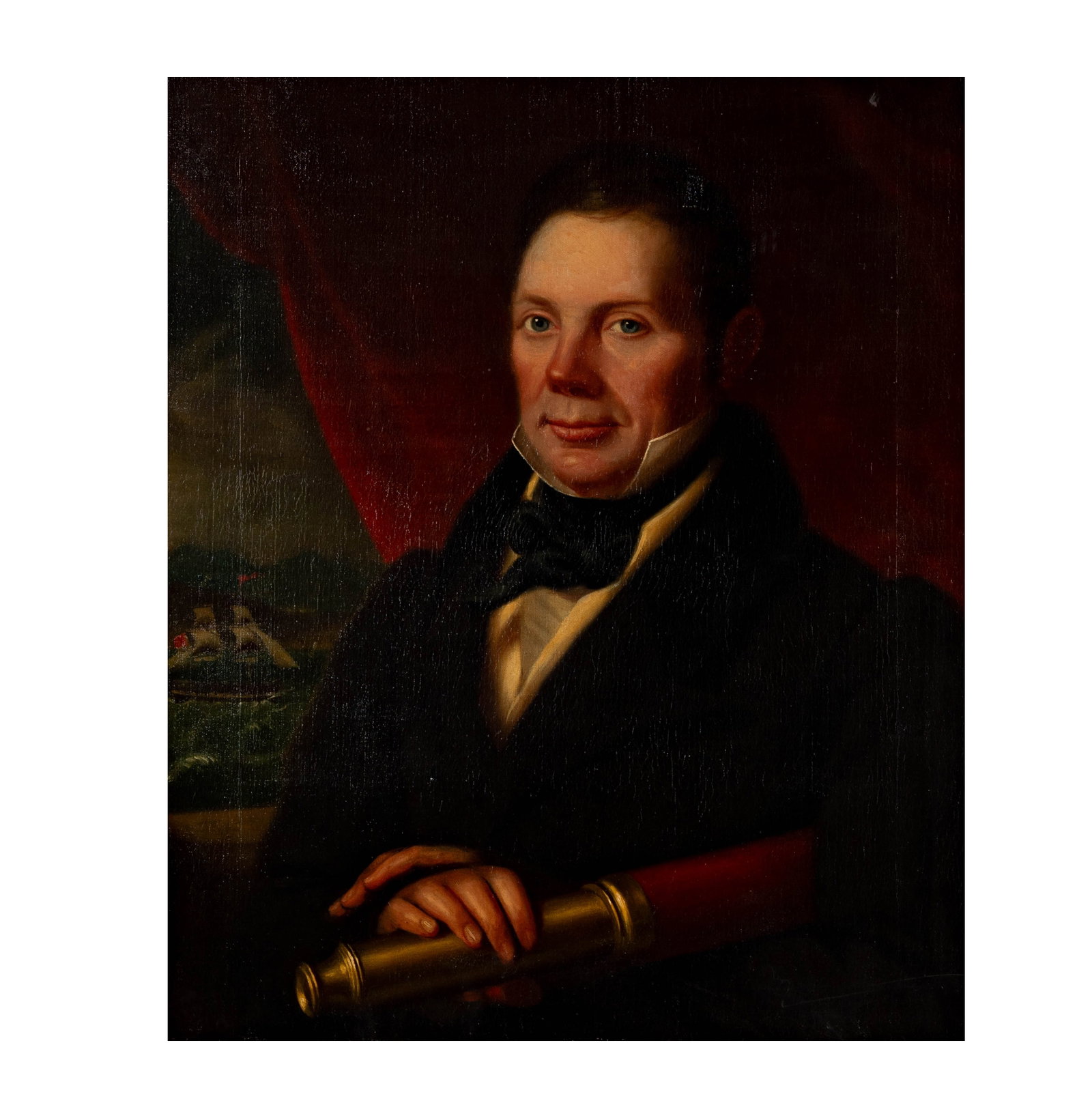 Isaac Sheffield (American 1798-1845): Captain with Telescope (1 of 8)