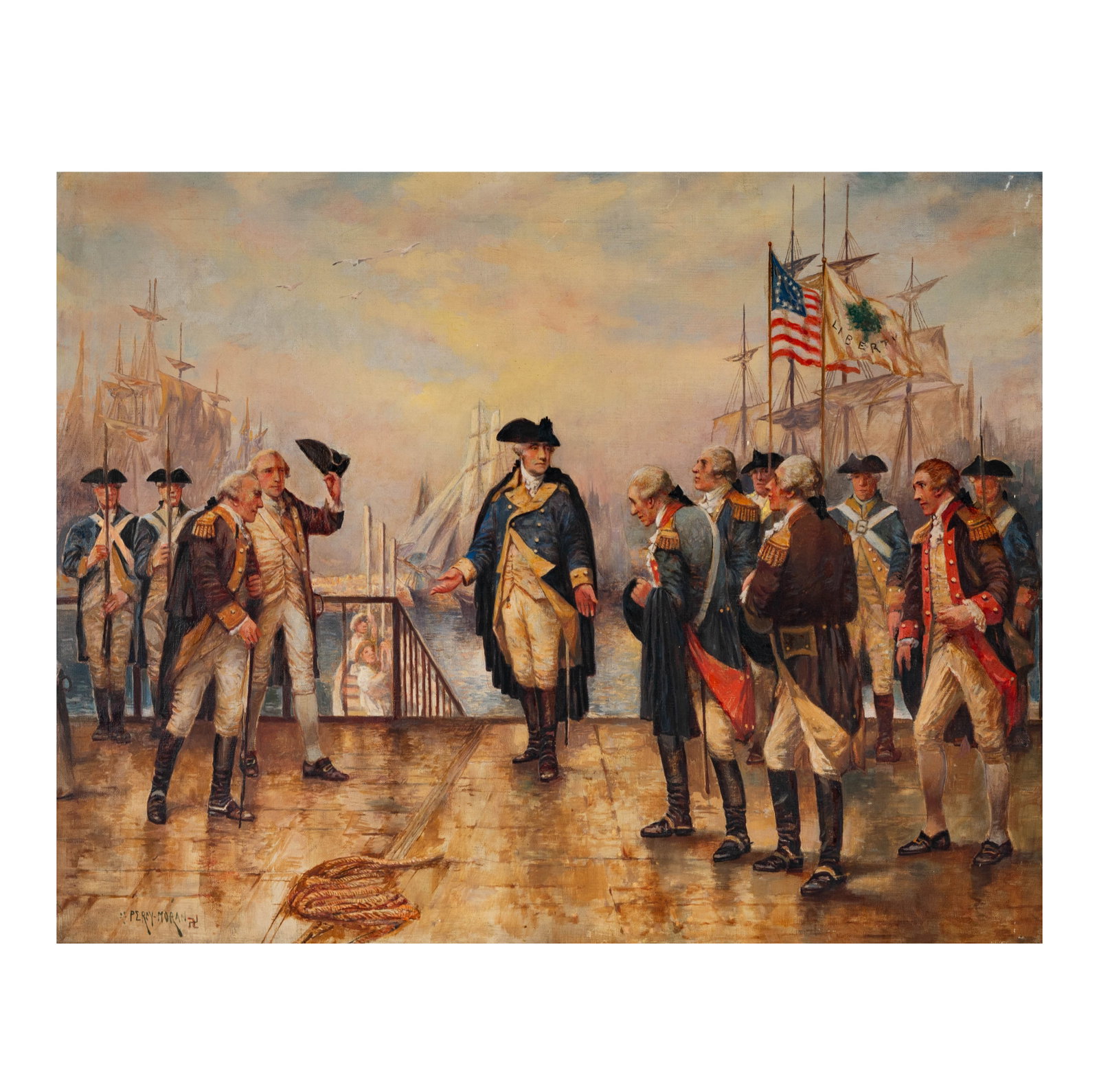 Percy Moran (1862-1935): Washington's Farewell to his Officers (1 of 10)