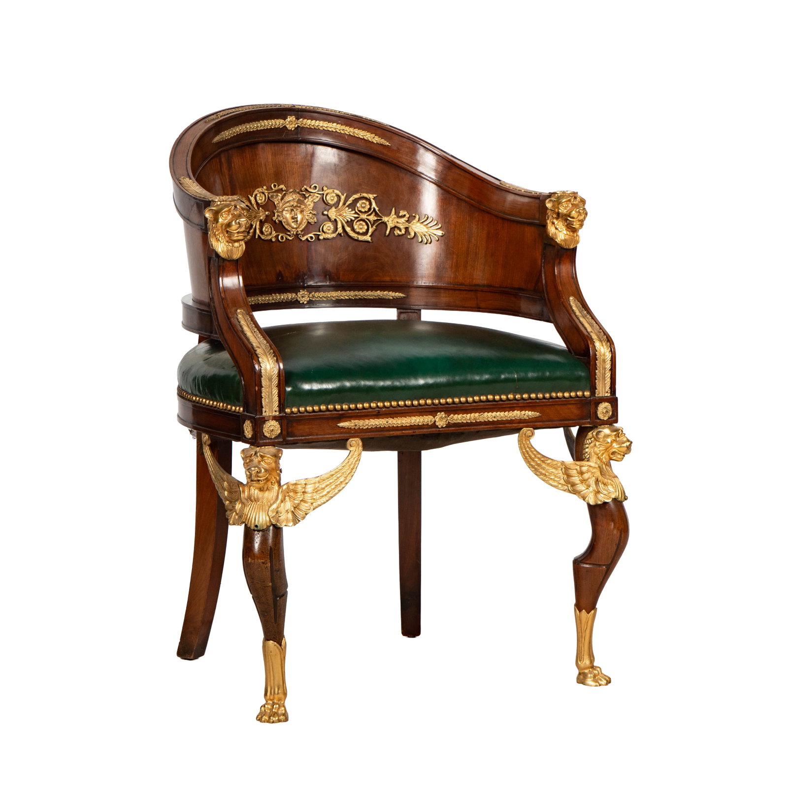 A French Empire Gilt Bronze Mounted and Mahogany Chair (1 of 13)
