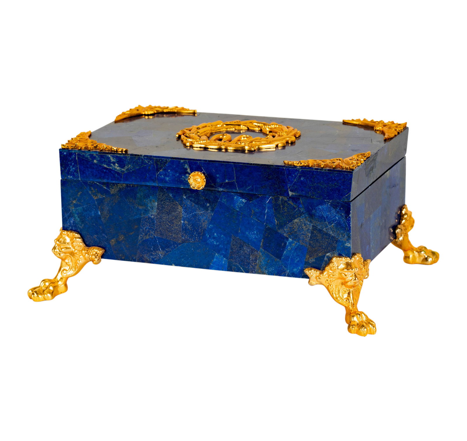 Lapiz Gilt Metal Mounted Footed Box (1 of 8)