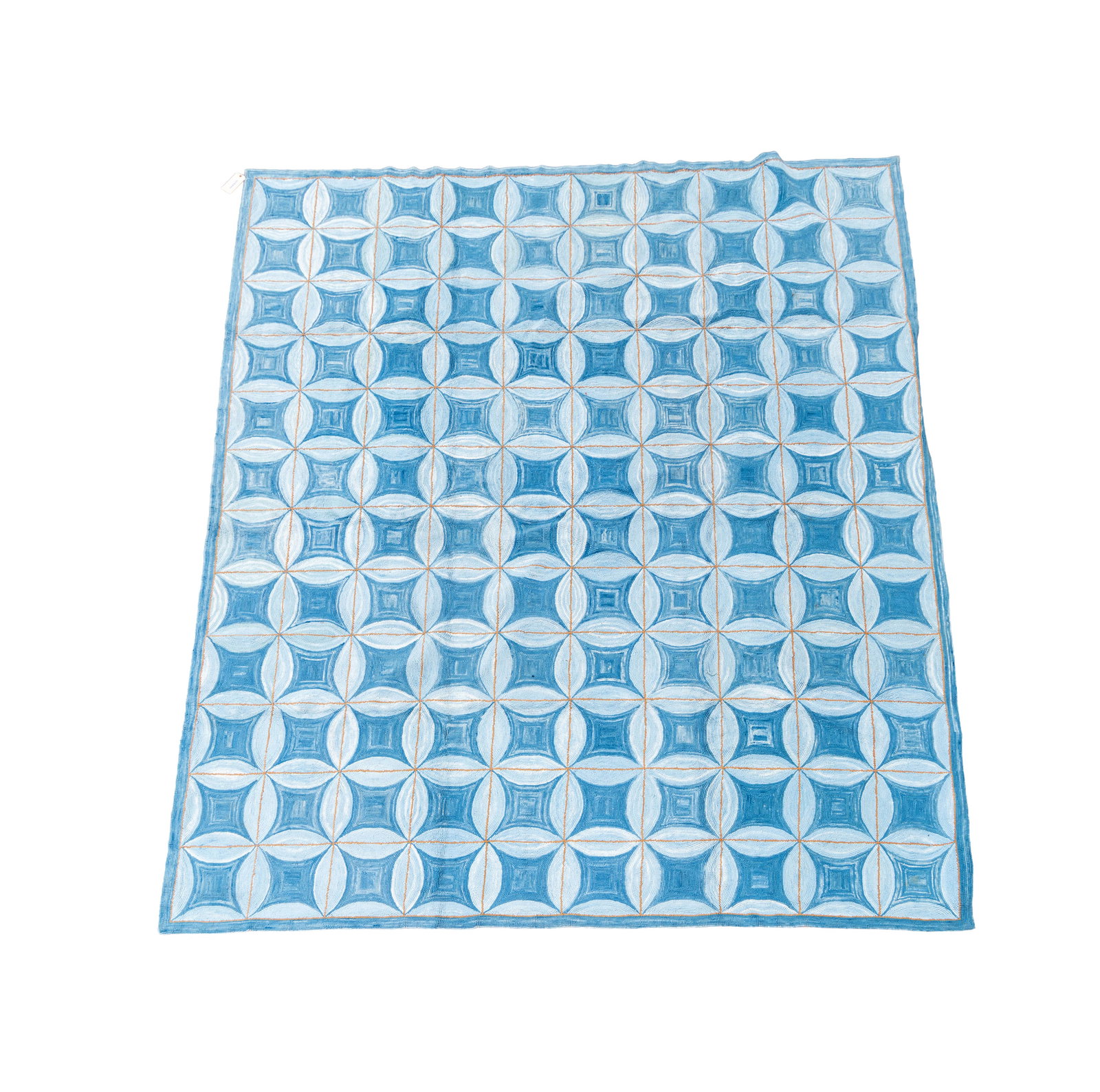 An American Blue Field Hook Rug 12'4" x 10'4""" (1 of 17)