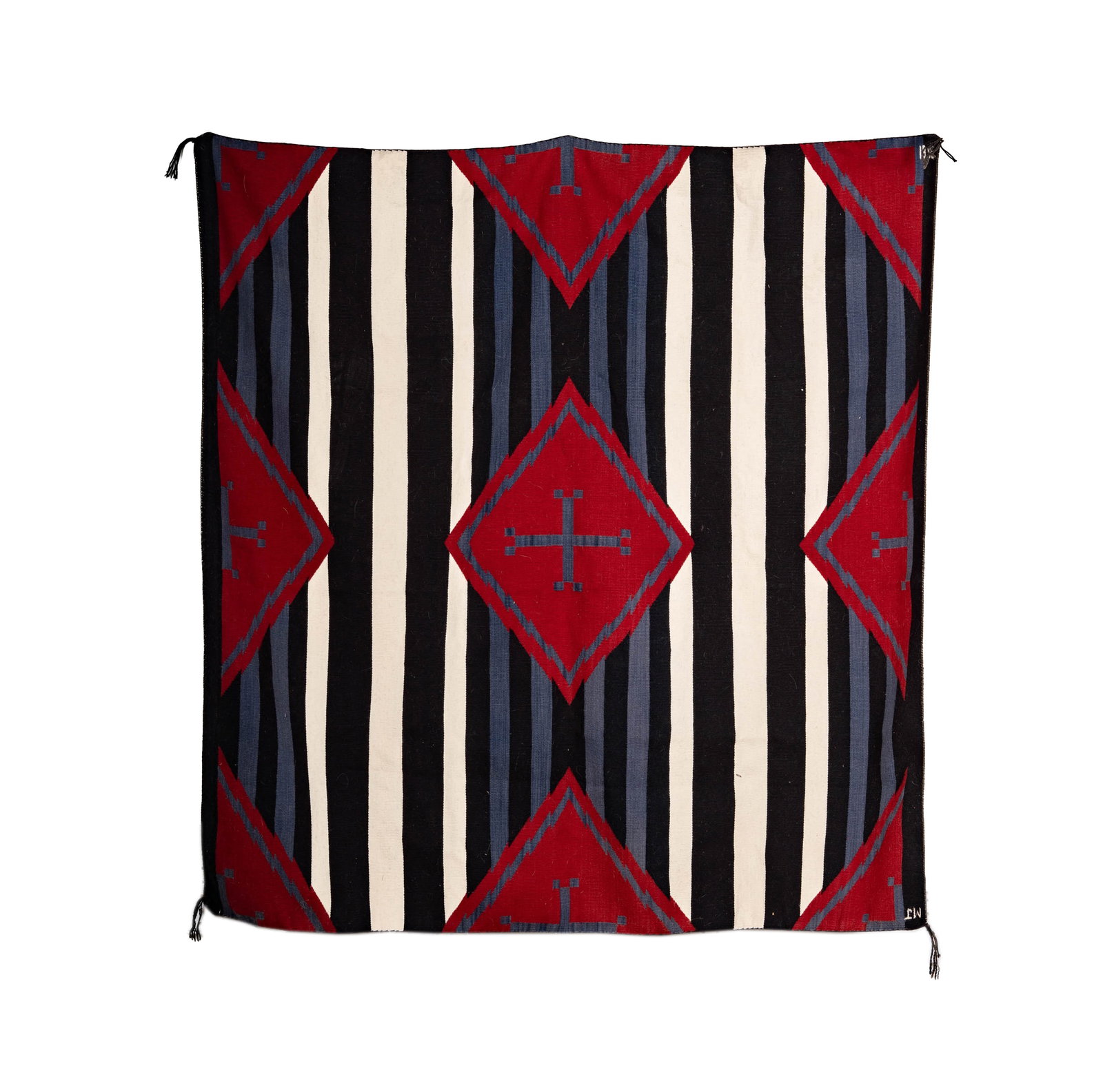 A Navajo Phase 3 Style Chief's Blanket 4'8" x 4'7"" " (1 of 15)