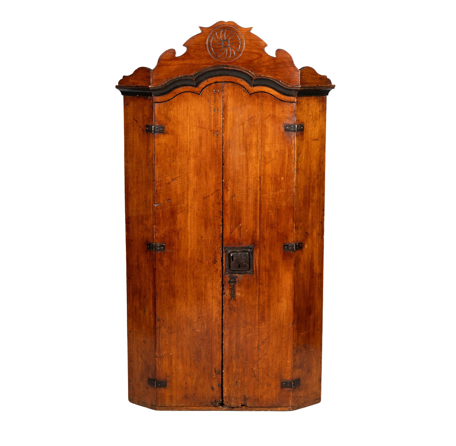 An Antique Austrian Fruitwood Corner Cabinet (1 of 9)