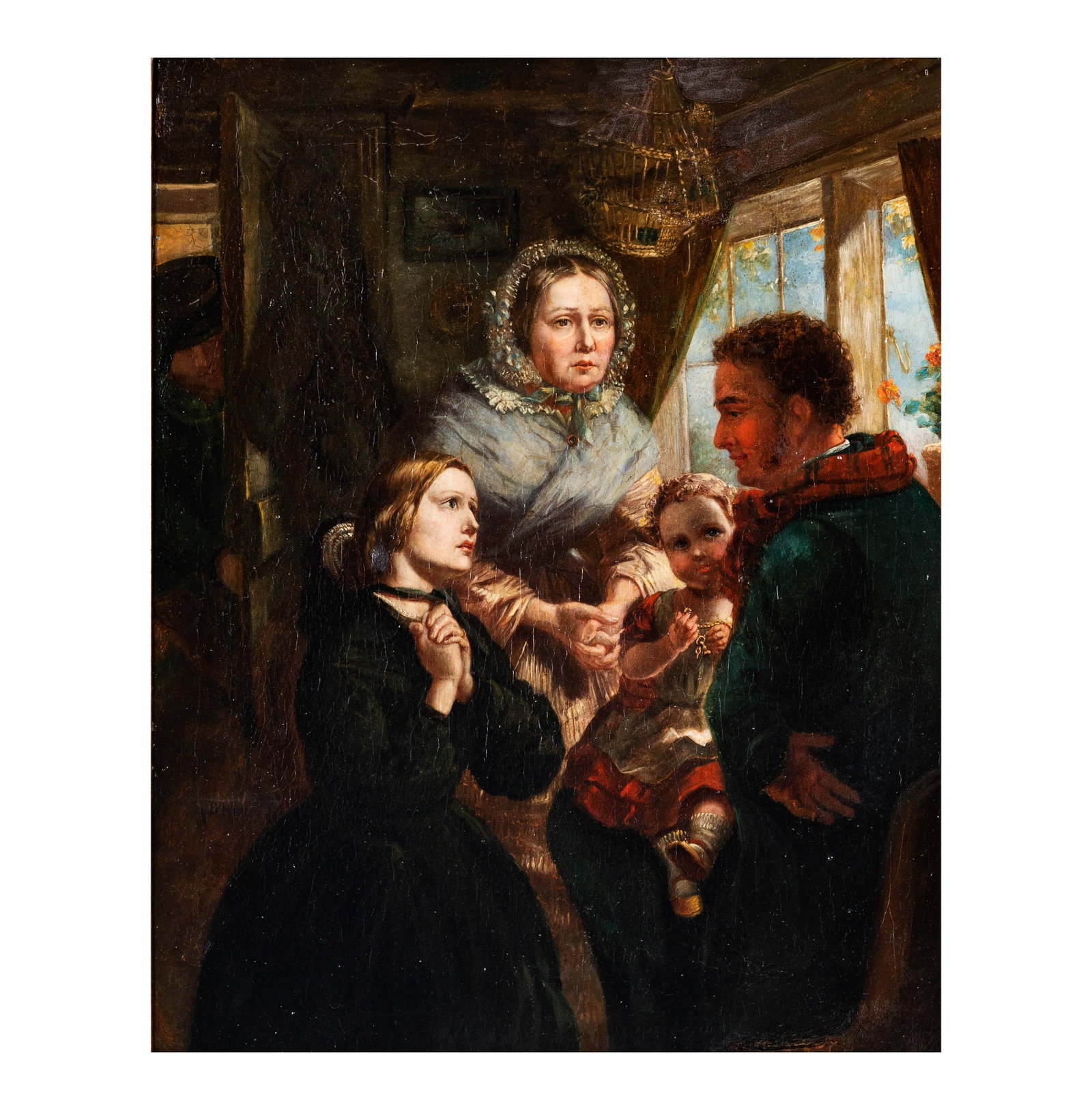 Henry Nelson O'Neil, British, 1817 - 1880, A Plea for Sympathy: oil on canvas, signed left center, canvas: 19 1/2 x 15 1/2 in., frame: 28 x 23 1/4 in.