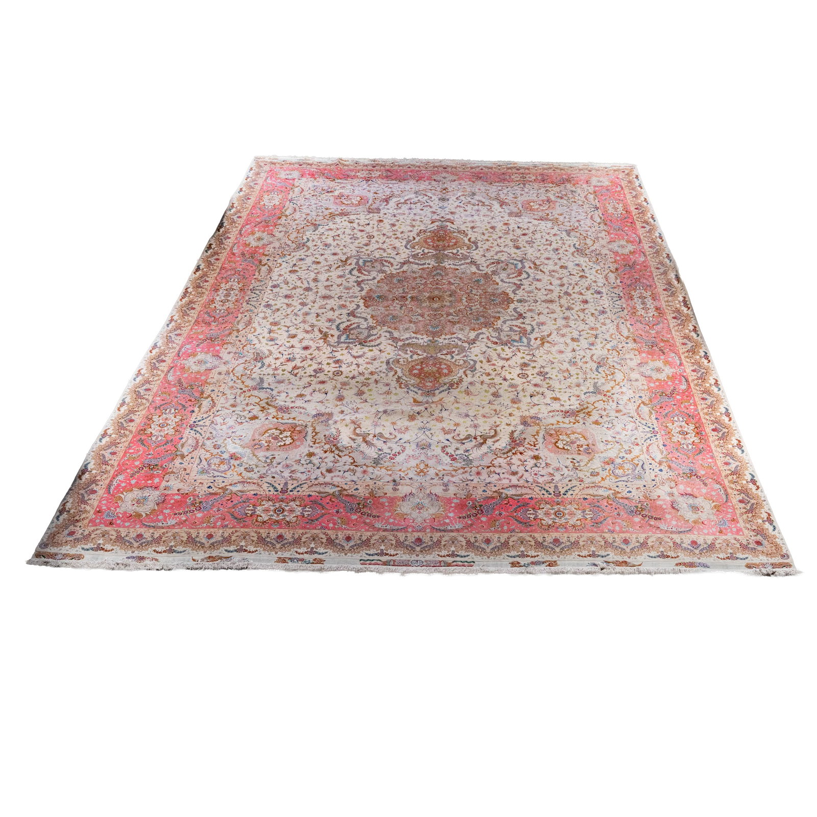 A Palatial Silk Tabriz Area Rug 31' x 19'9"" (1 of 20)