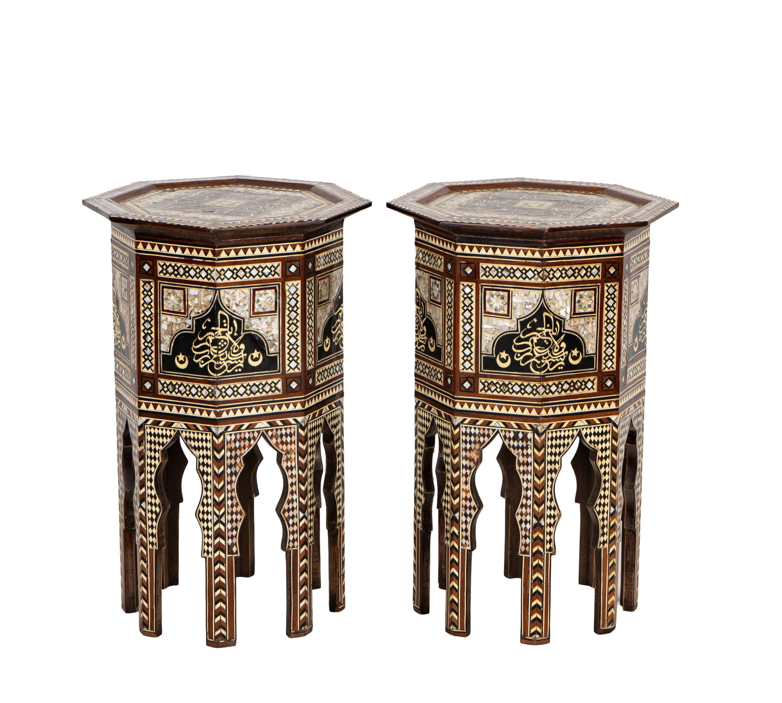 A Pair of Moorish Inlaid Octagonal Tables (1 of 11)