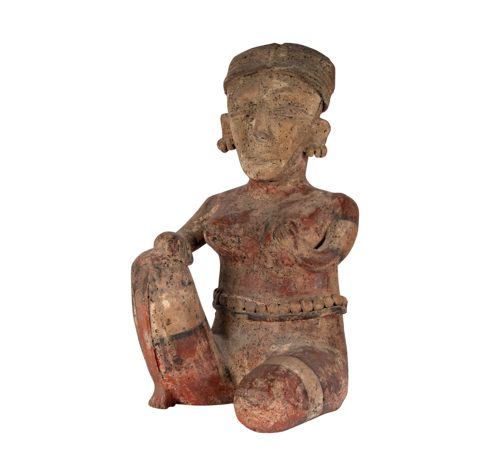 Large Pre-Columbian Pottery Seated Figure (1 of 10)