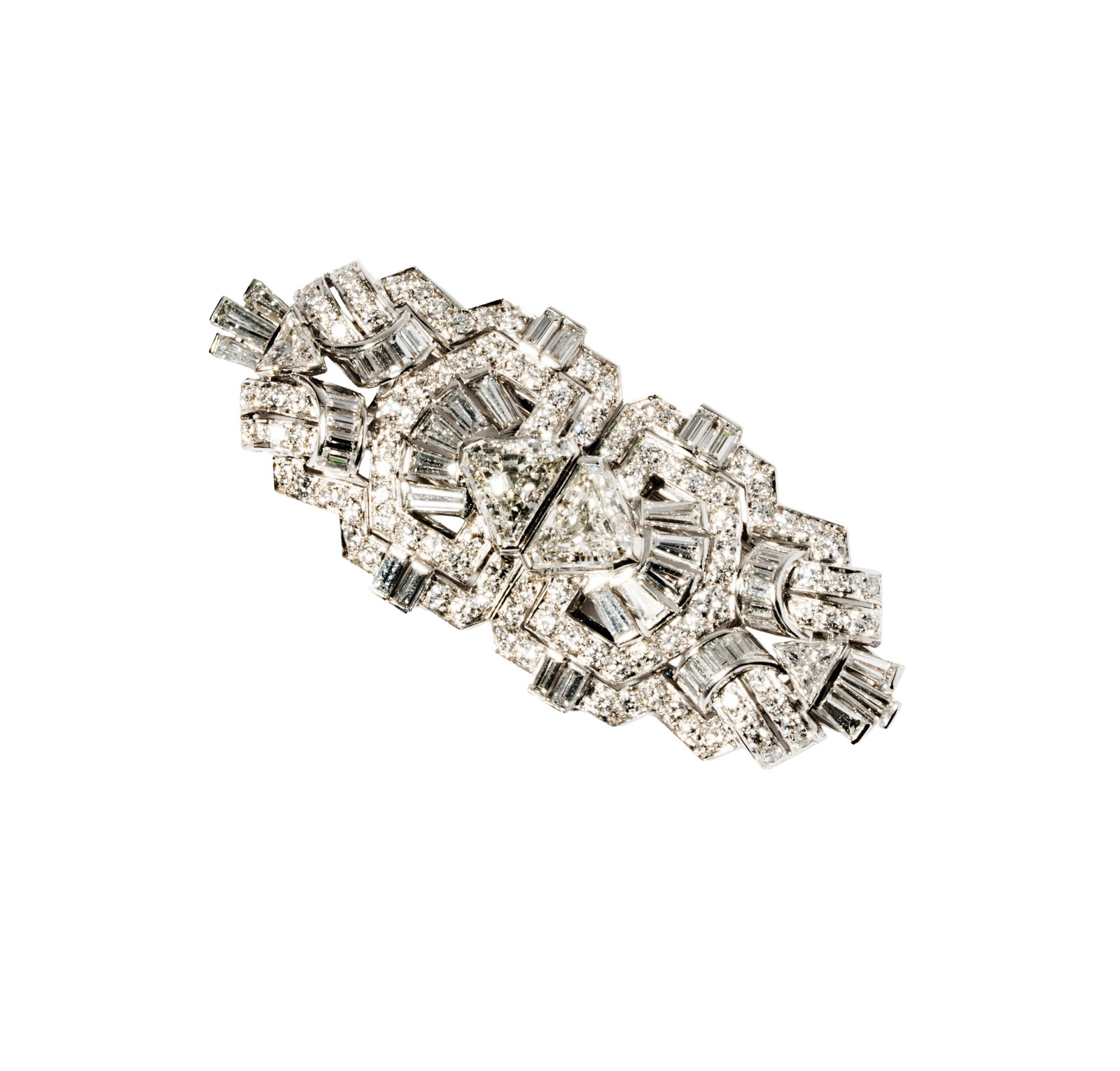 Platinum, 14 Karat White Gold, Diamond, Clip Brooch (1 of 13)