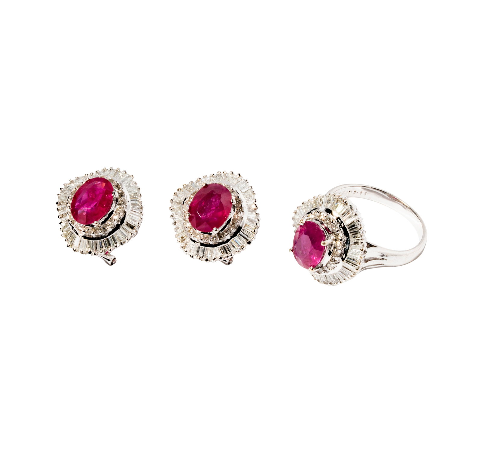 18 Karat White Gold Ruby and Diamond Suite (1 of 11)