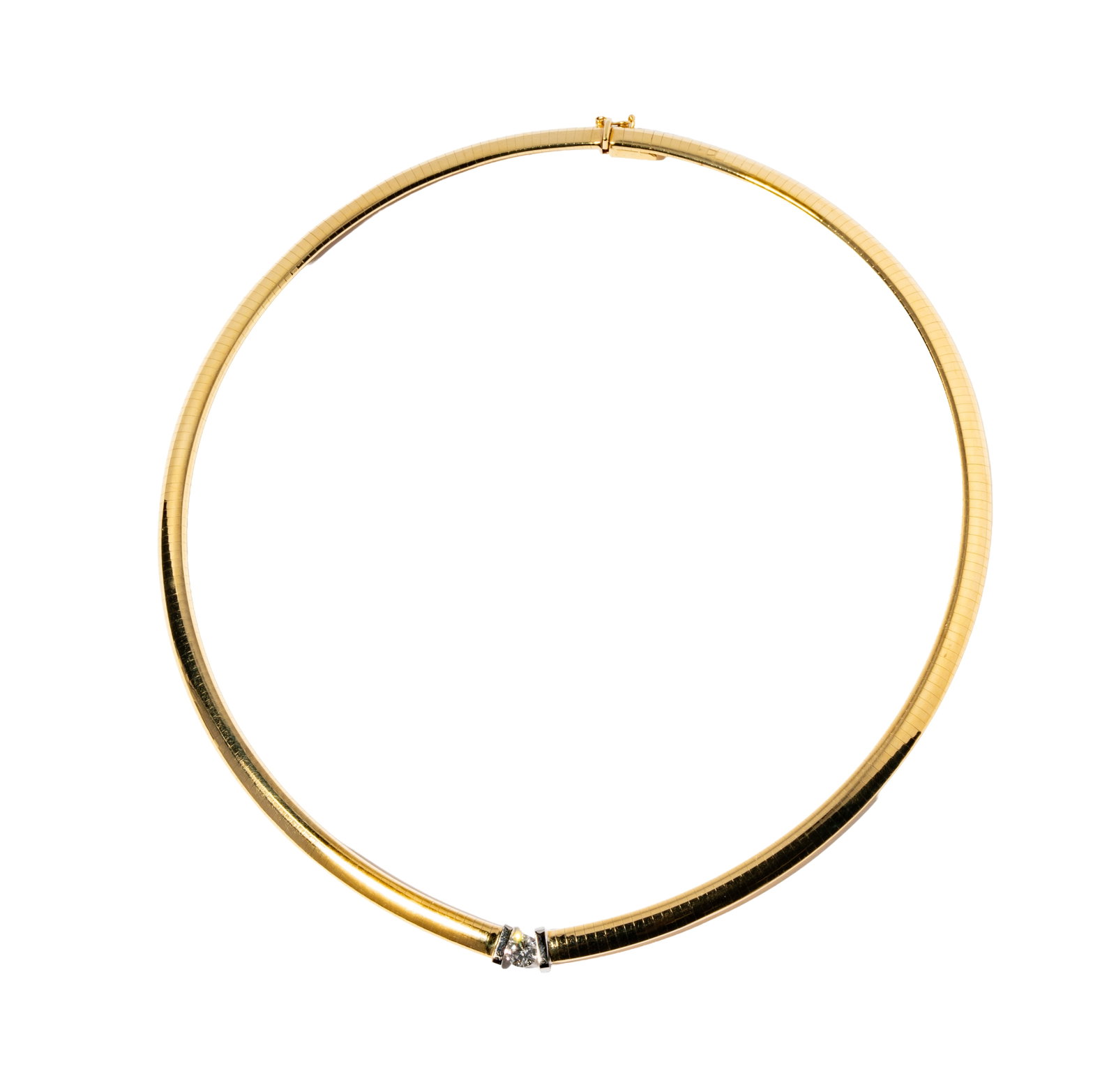 14 Karat Yellow and White Gold Diamond Necklace (1 of 11)