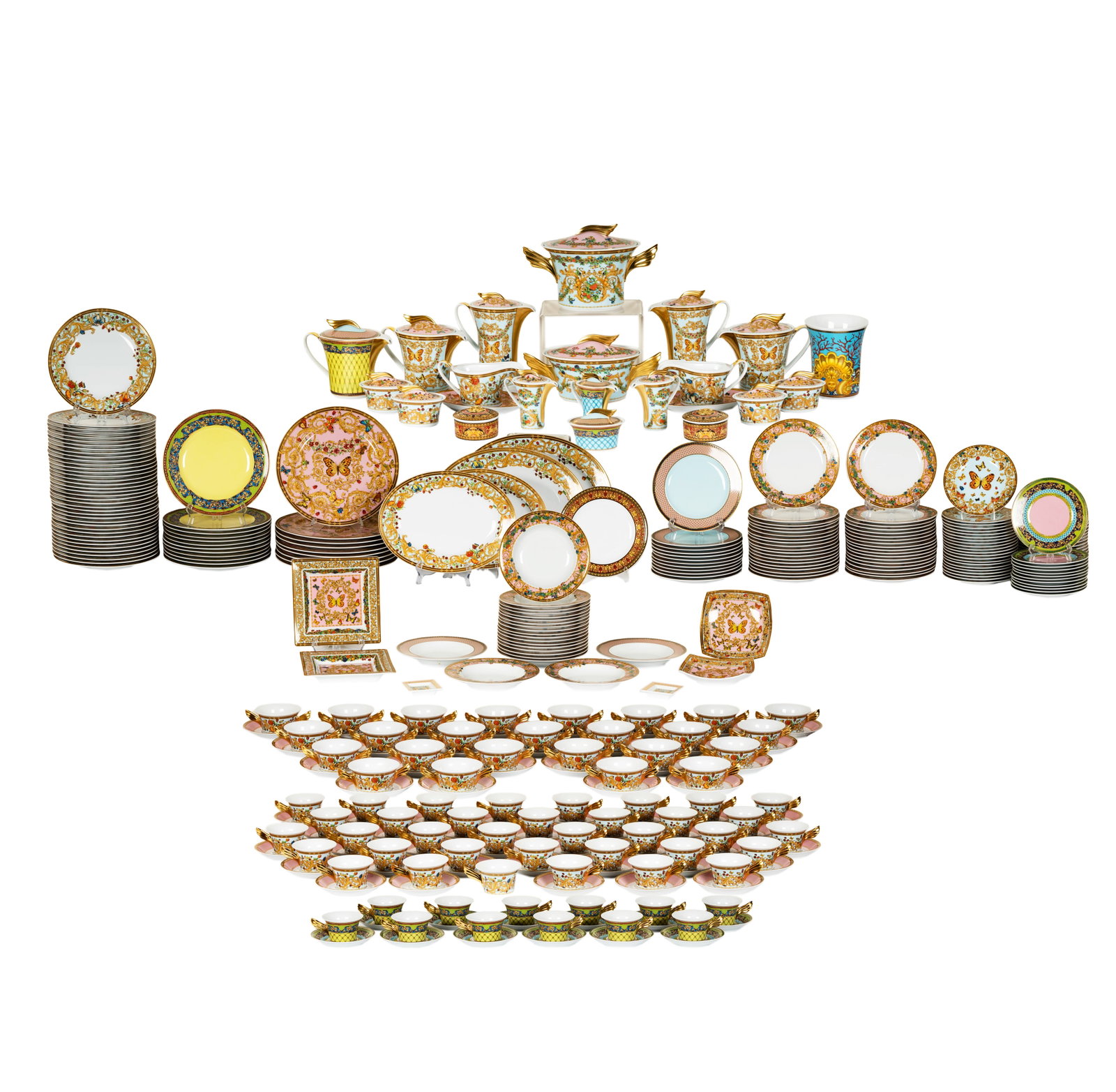 Large Assembled Collection of Versace by Rosenthal Dinnerware: description coming soon