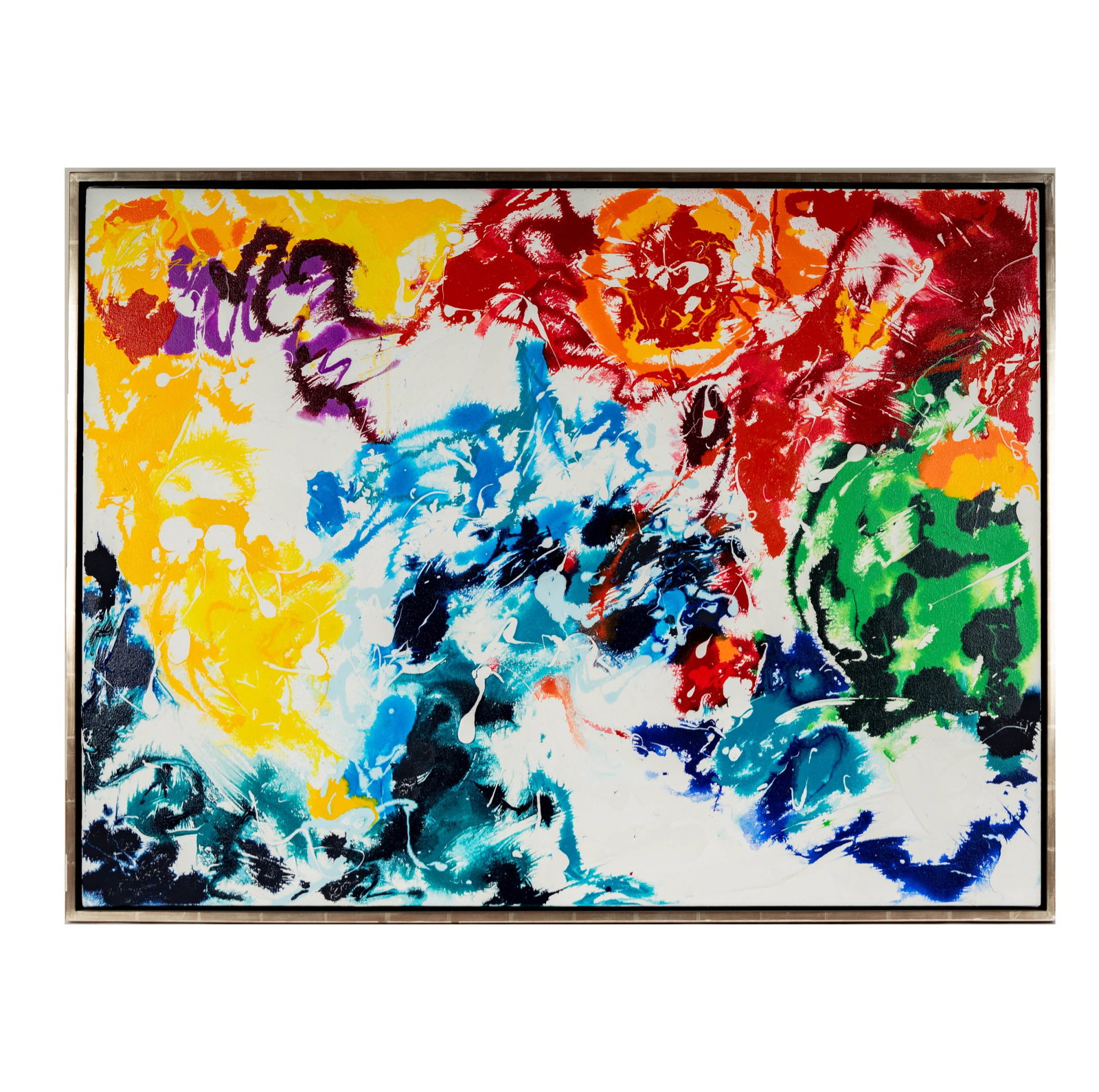 Bryan Ida (20th Century), Homage to Mitchell: oil on canvas, 1996 signed and dated verso, 36 x 48 in., frame: 37 1/2 x 49 1/2 in.