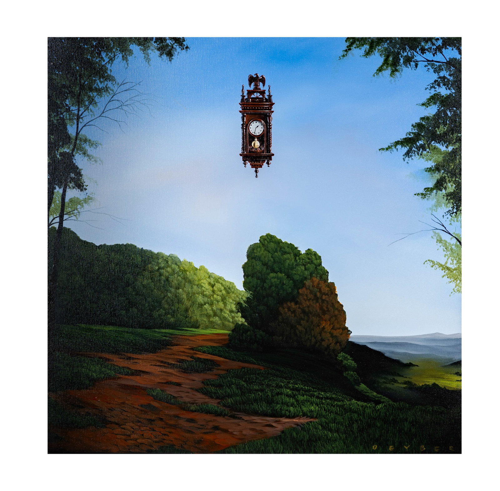 Robert Deyber (B. 1955), High Times: acrylic on canvas, signed lower right, 30 x 30 in., frame: 39 x 39 in., Martin Lawrence Galleries label verso
