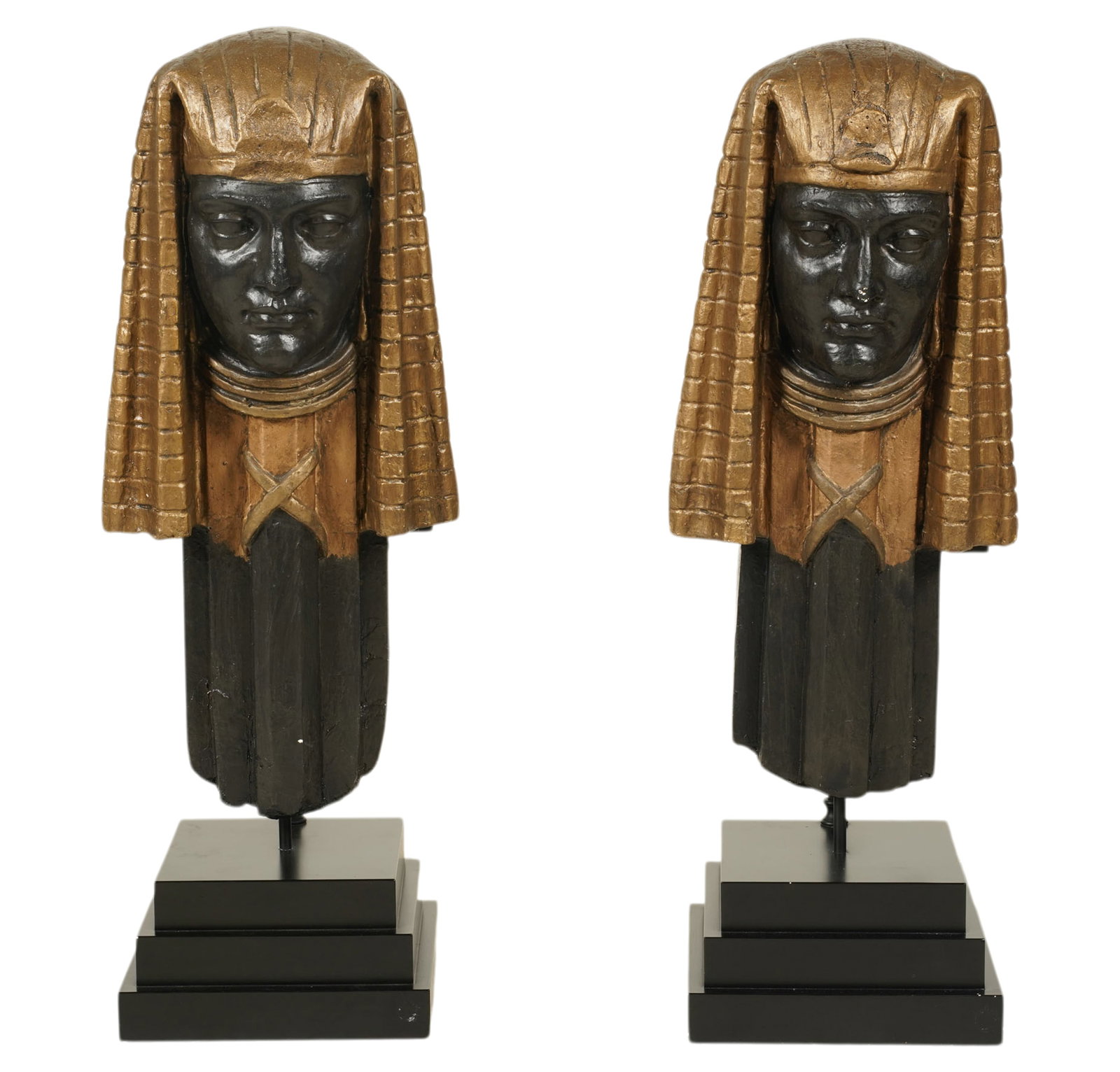 Egyptian Theatre, Pair of Architectural Table Lamps: with stand: 28 3/4 x 9 x 9 in.