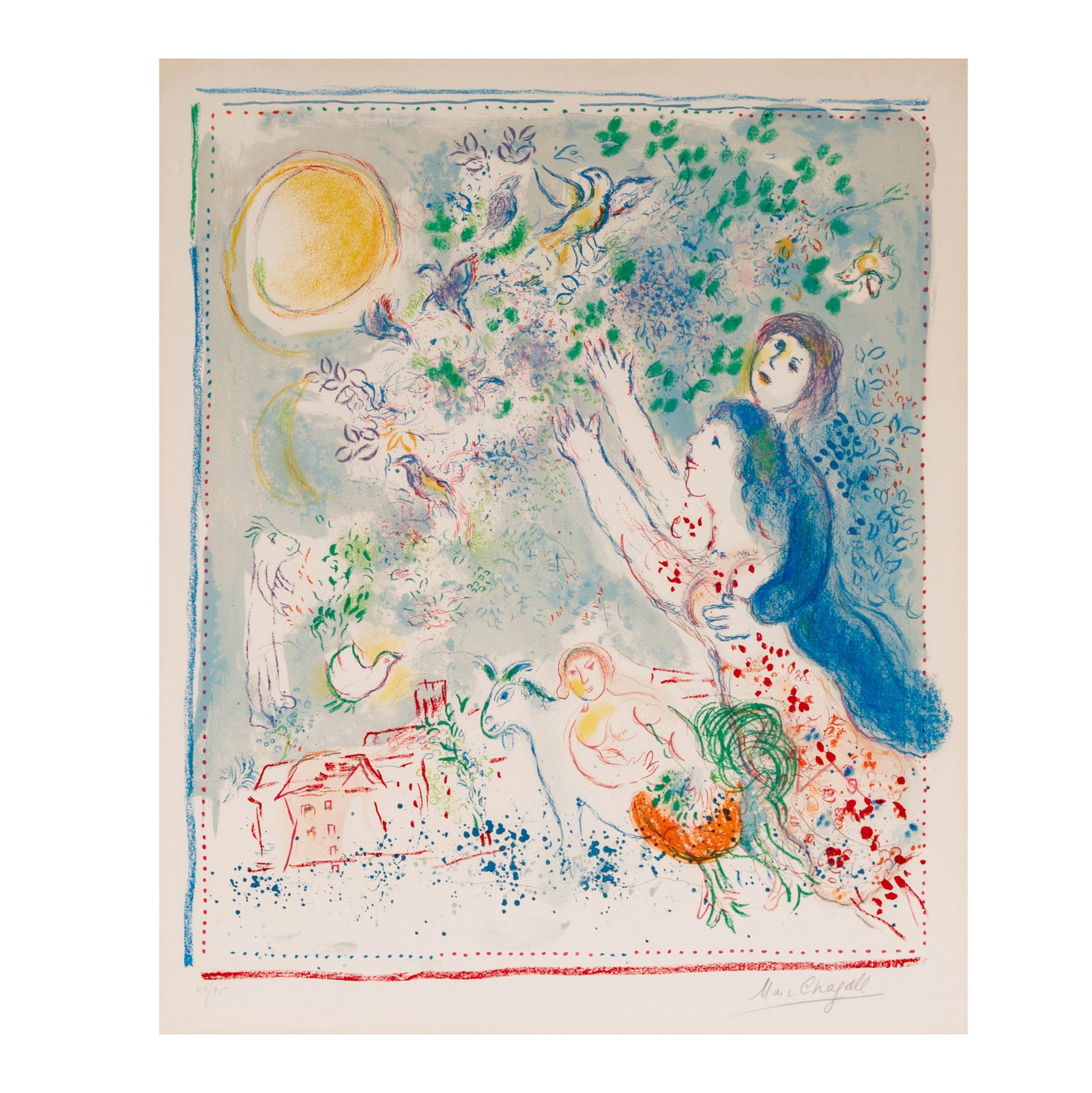 Marc Chagall (Russian, 1887-1985): La Chasse a l'Oiseau Bleu (1 of 12)