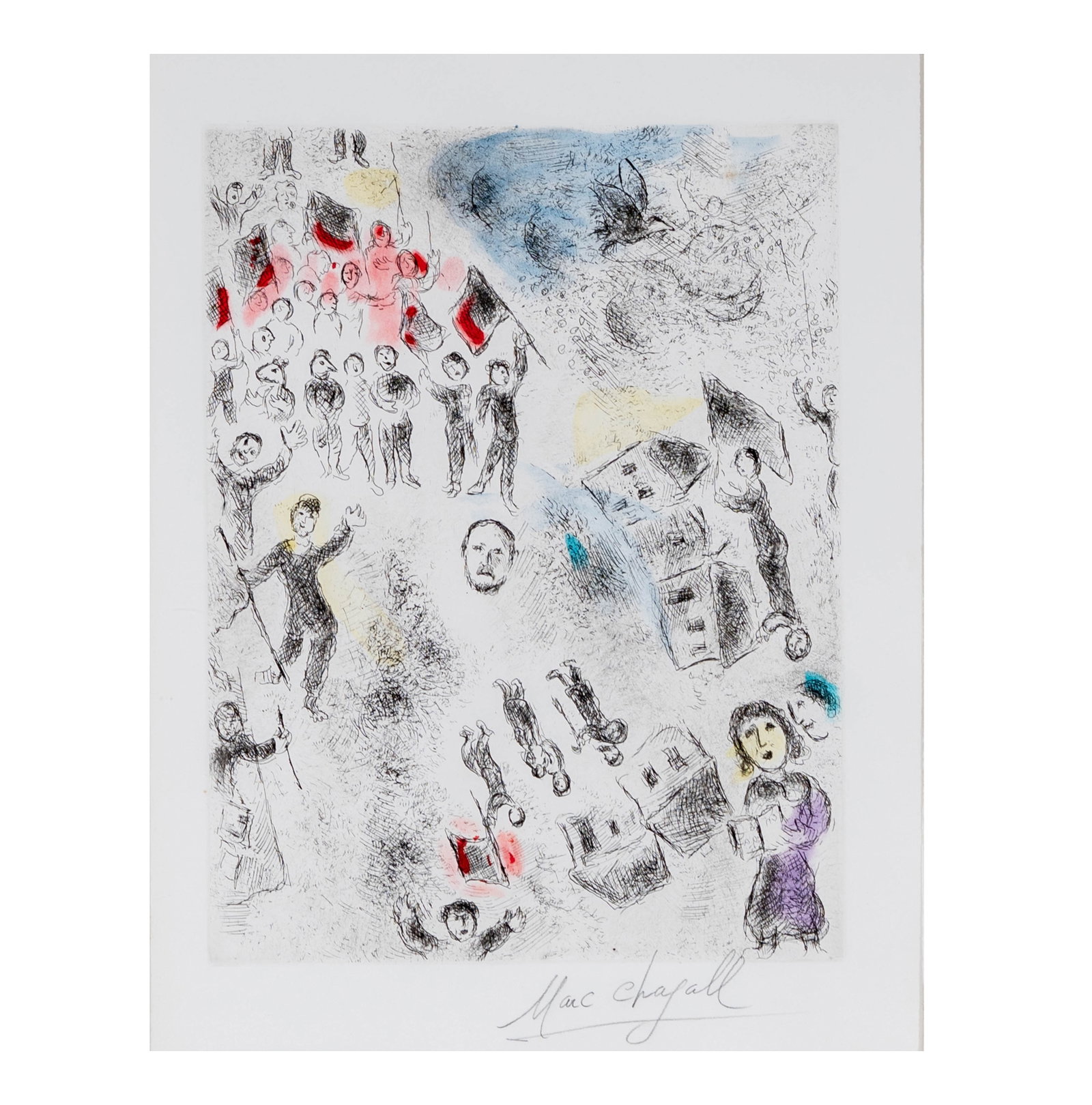 Marc Chagall (Russian, 1887-1985): Aus Louis Aragon: Celui qui dit des choses sans rien dire (1 of 10)