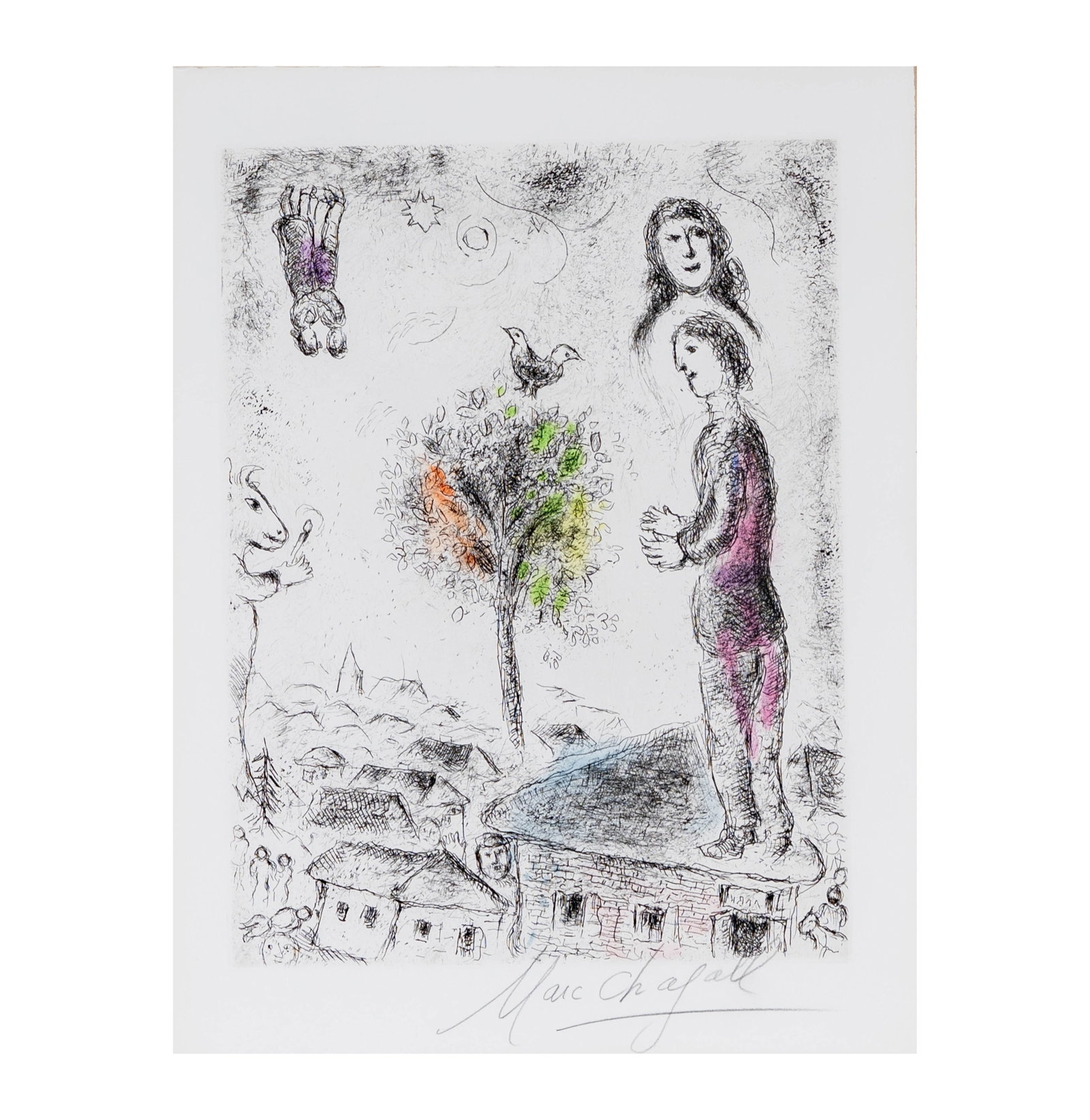 Marc Chagall (Russian, 1887-1985), Aus Louis Aragon: Celui qui dit des choses sans rien dire (1 of 10)
