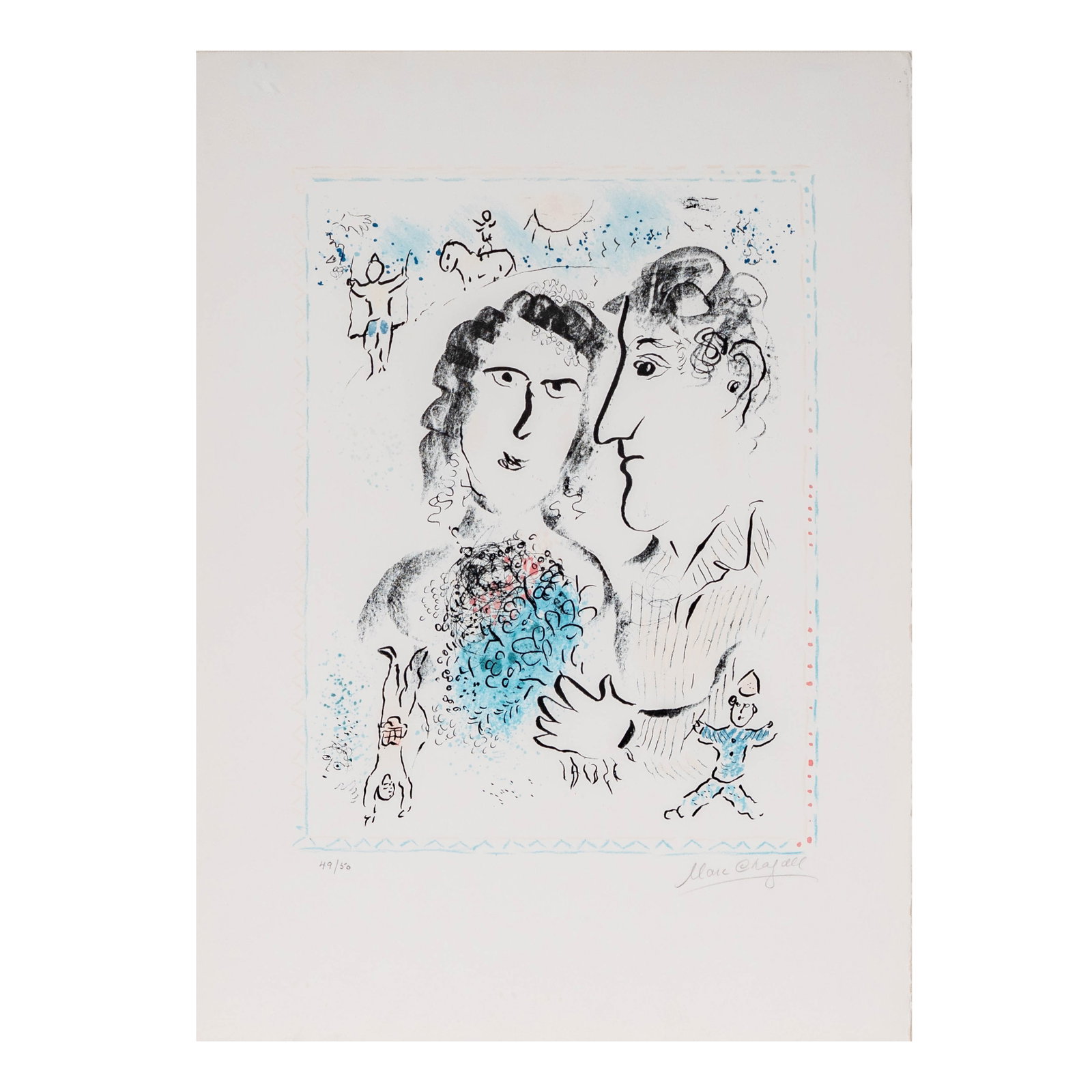 Marc Chagall (Russian, 1887-1985): Fiancailles au Cirque (1 of 11)