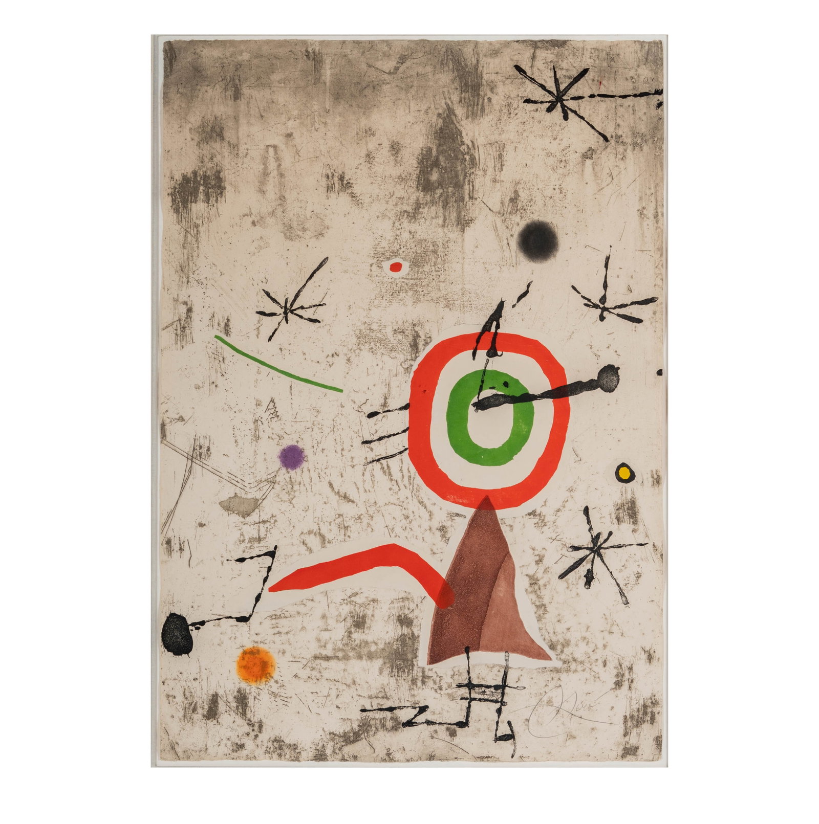 Joan Miro (1893-1983): Personatge i Estels VII (1 of 10)