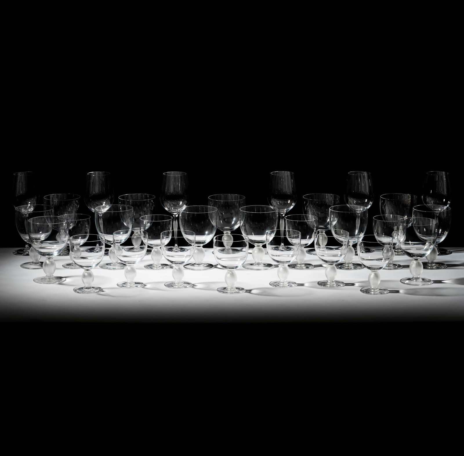 A Set of Lalique Langeais Crystal Stemware (1 of 11)