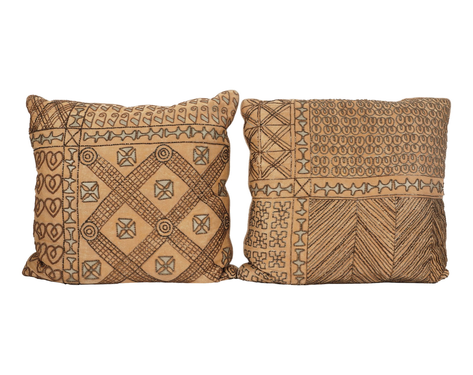 Pair of Beaded Fortuny Pillows (1 of 11)