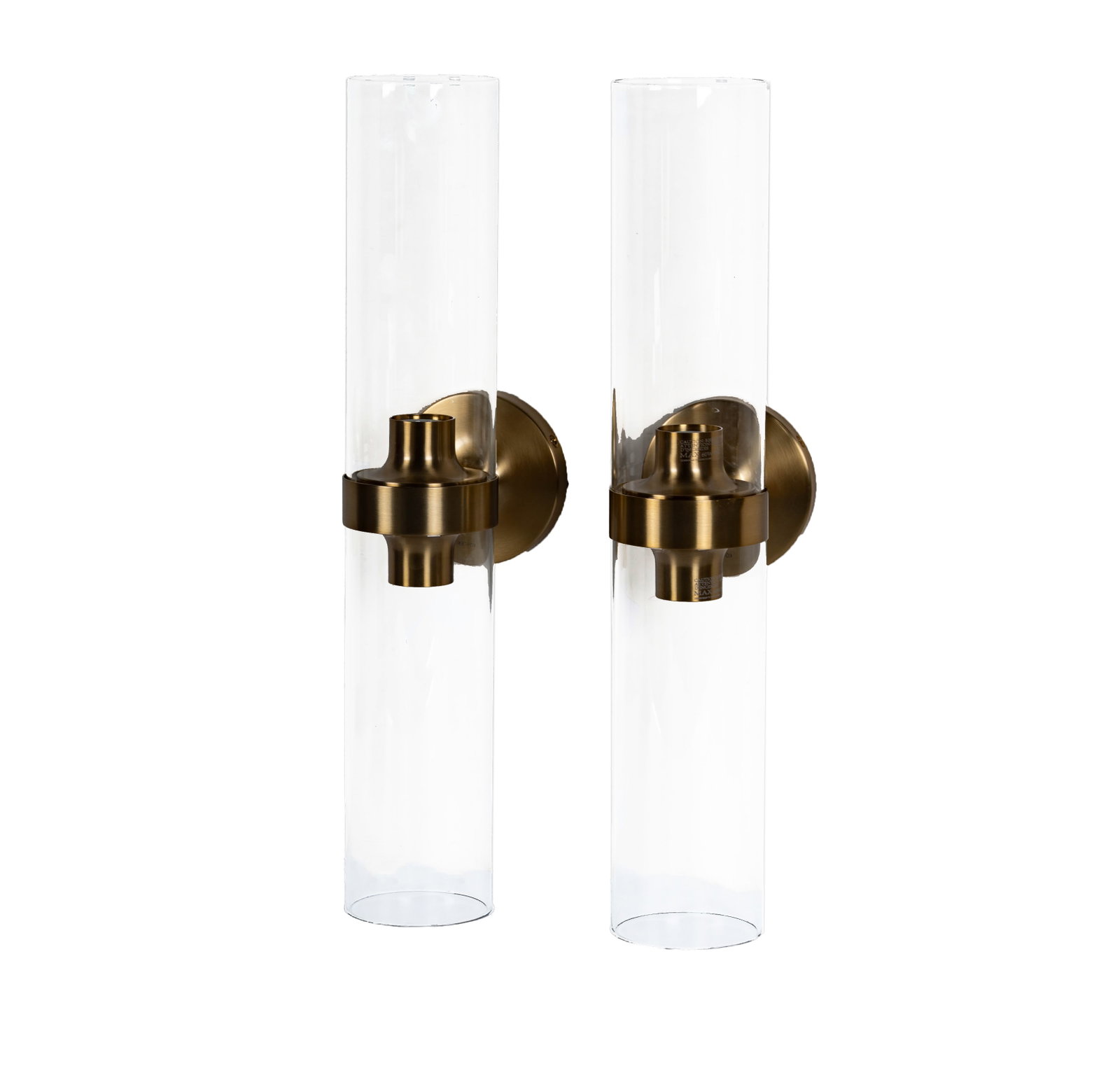 Pair of Contemporary Gilt Metal Two-Light Wall Sconces (1 of 9)